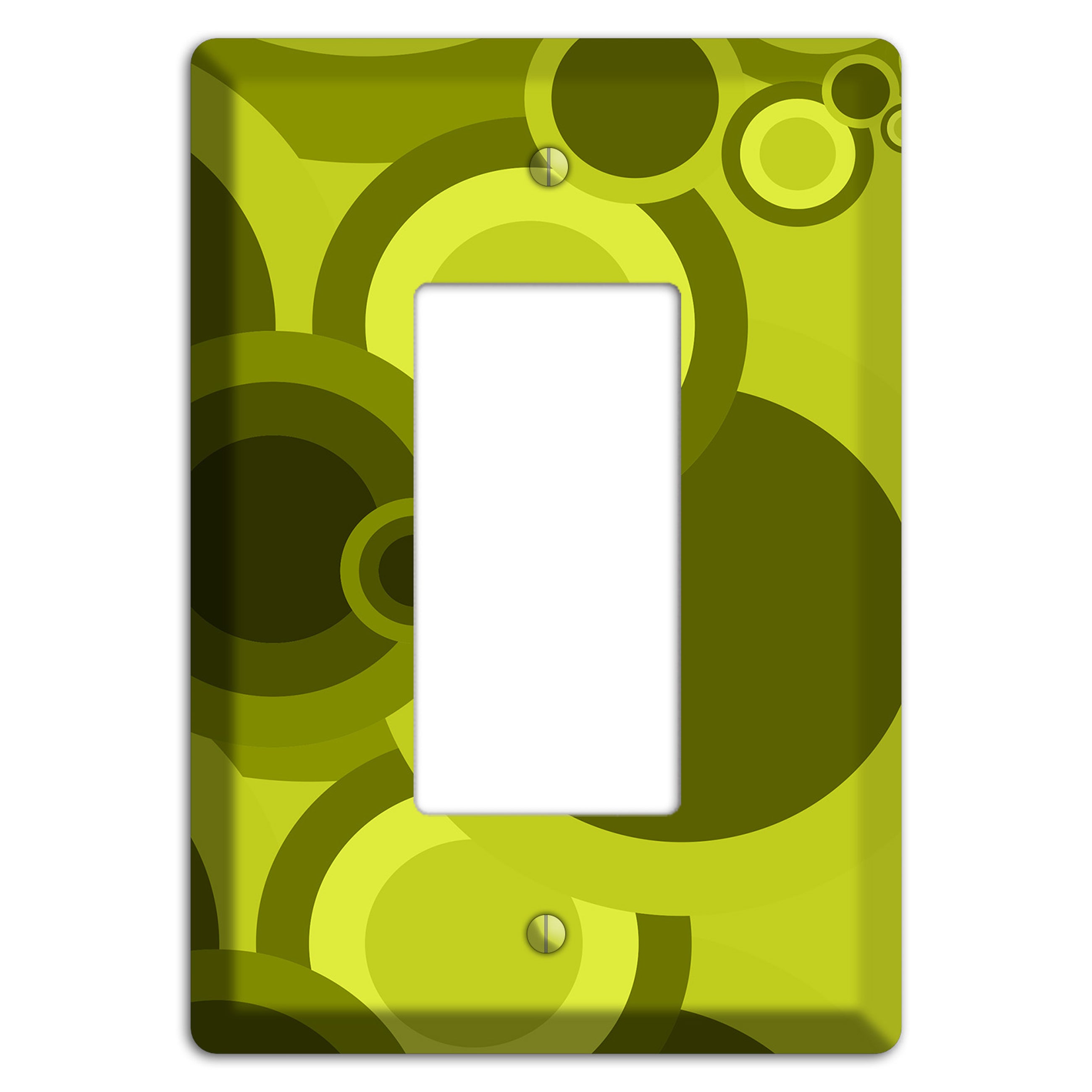 Green Circles Rocker Wallplate
