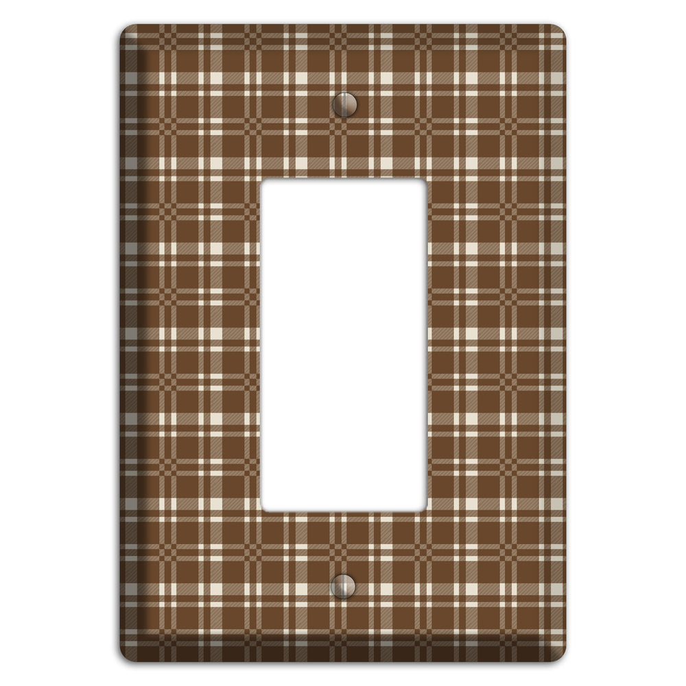 Medium Brown Plaid Rocker Wallplate