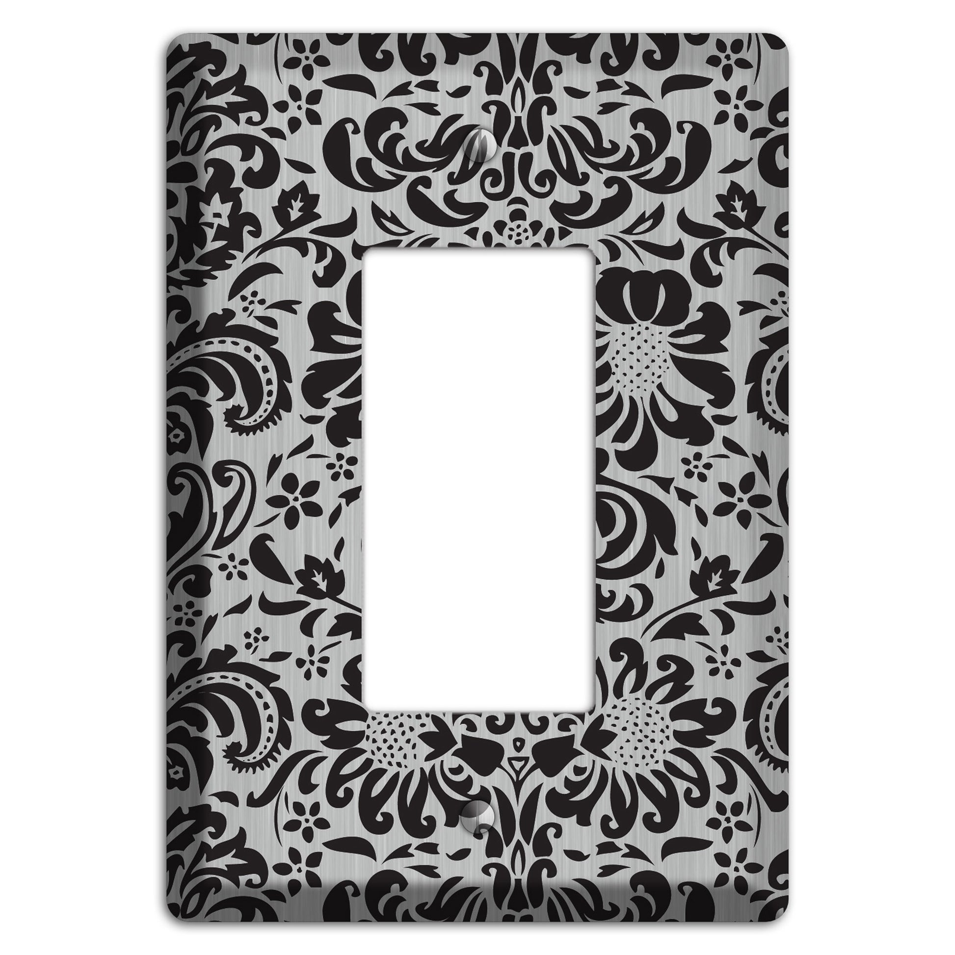 Black Toile  Stainless Rocker Wallplate