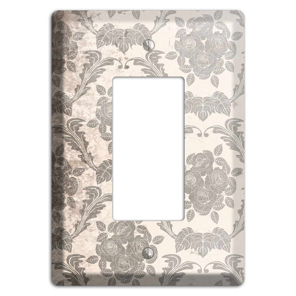 Pearl Bush Vintage Rose Damask Rocker Wallplate