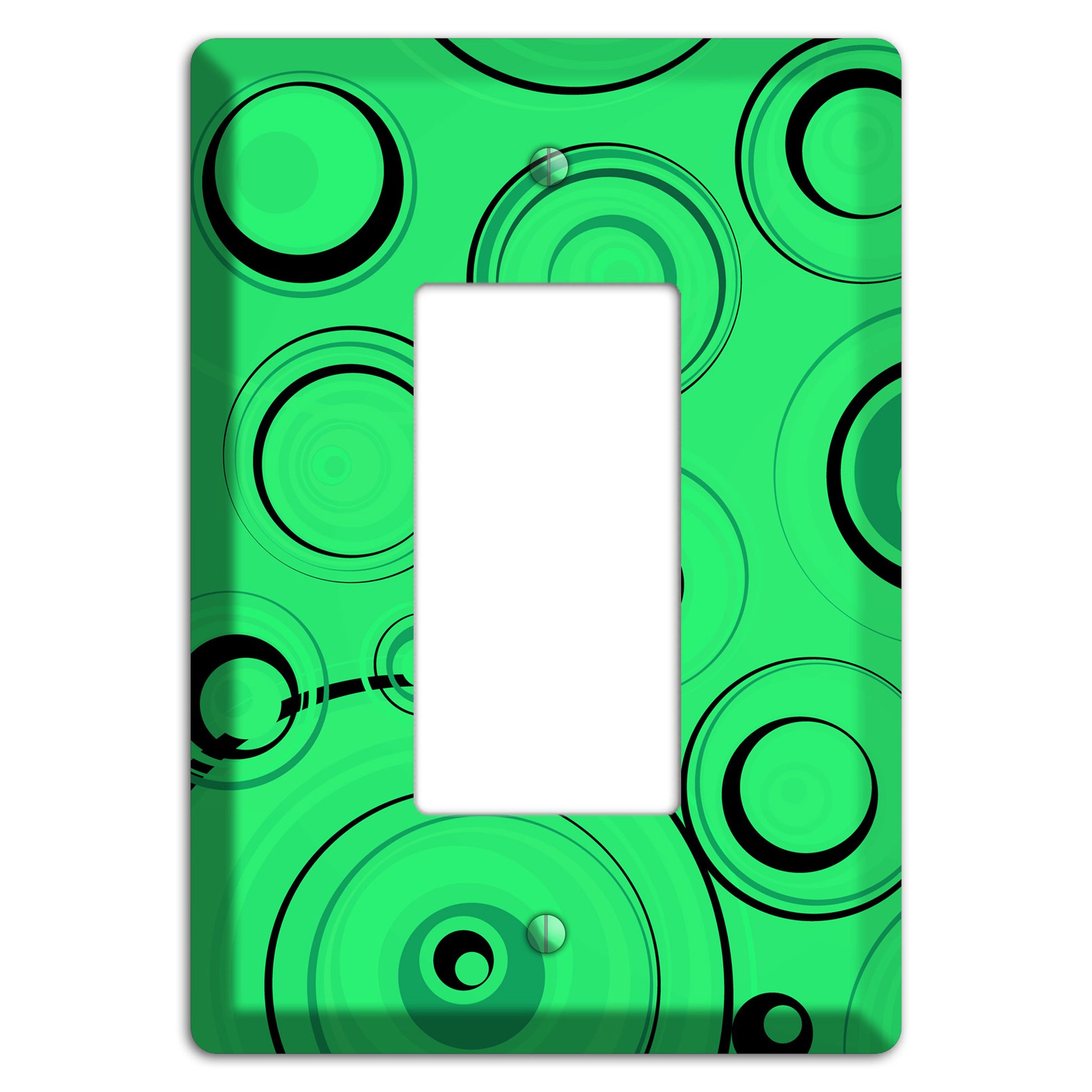Bright Green Circles Rocker Wallplate