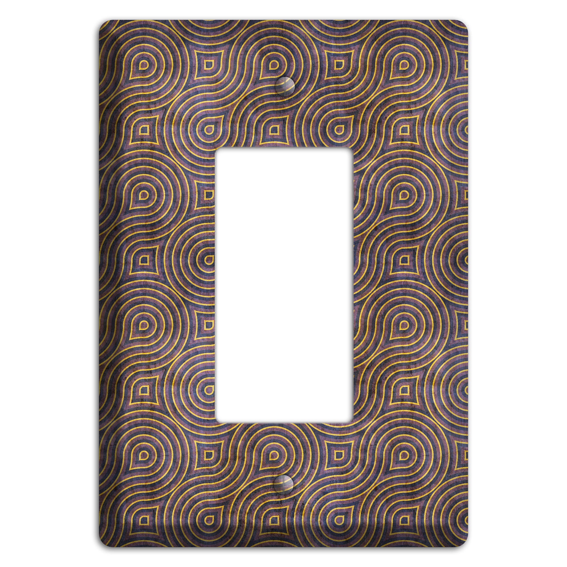 Purple Swirl Rocker Wallplate