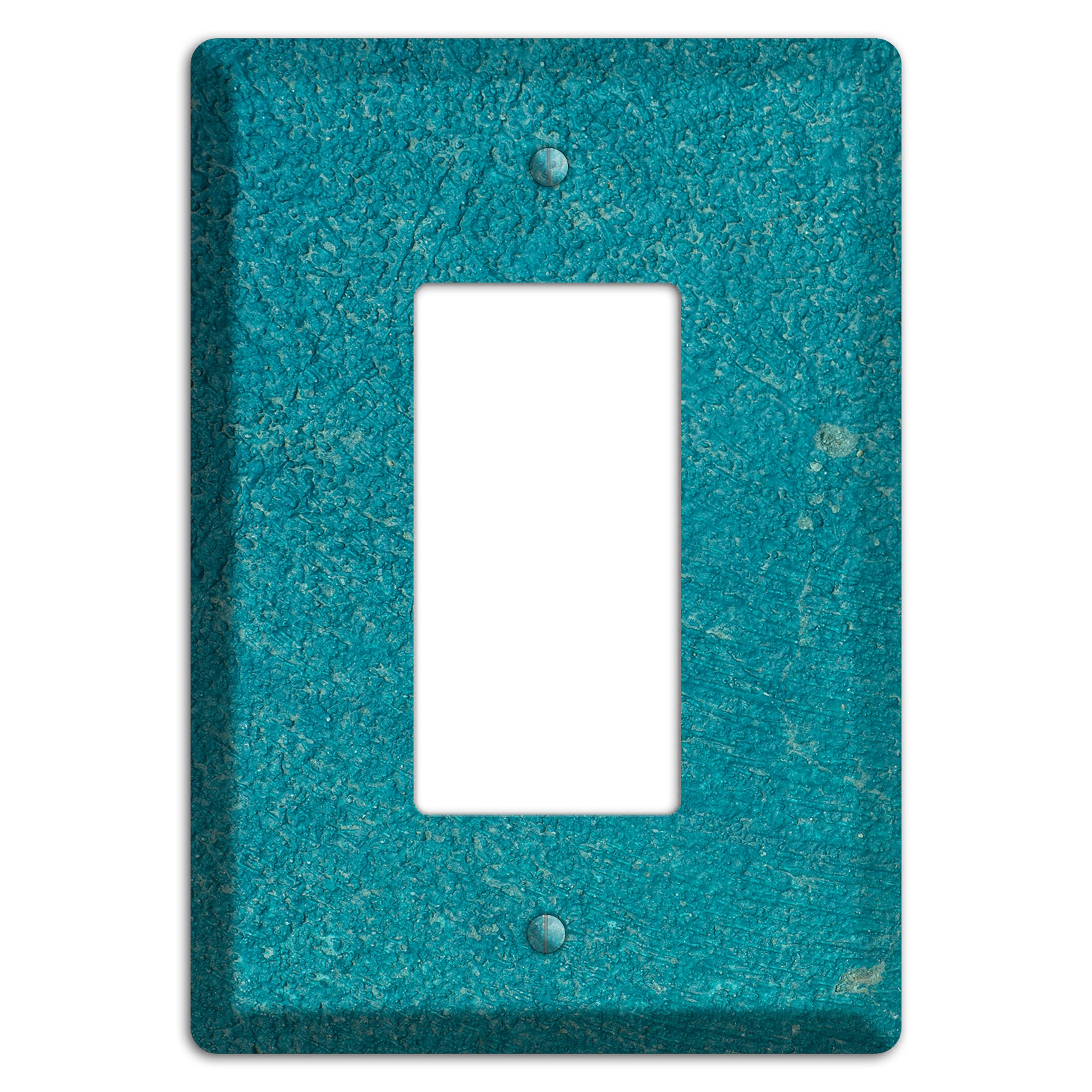 Teal concrete Rocker Wallplate
