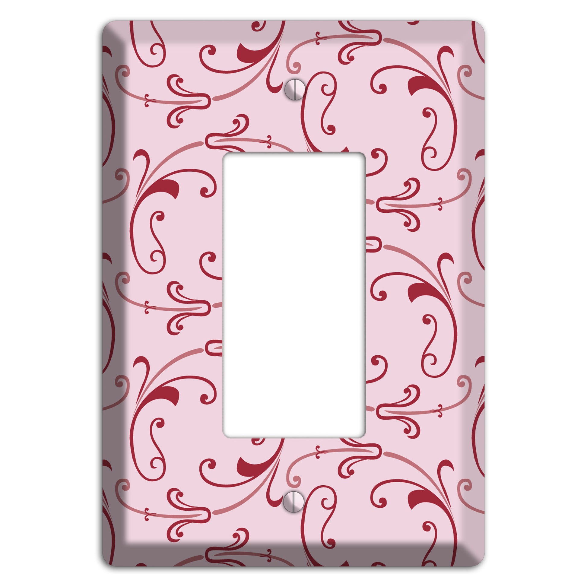 Pink Victorian Sprig Rocker Wallplate