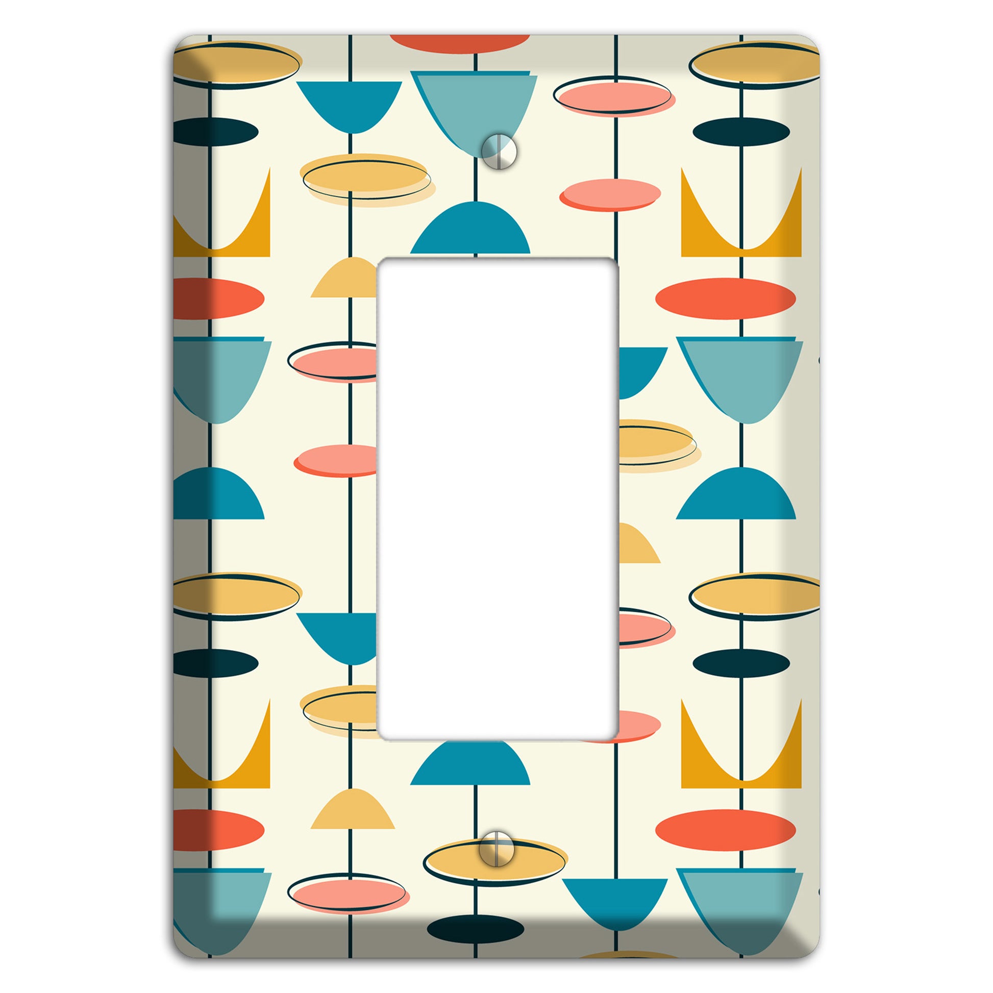 Retro Shapes Rocker Wallplate