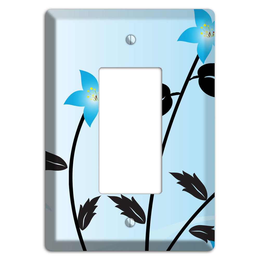 Blue Double Sprig Rocker Wallplate