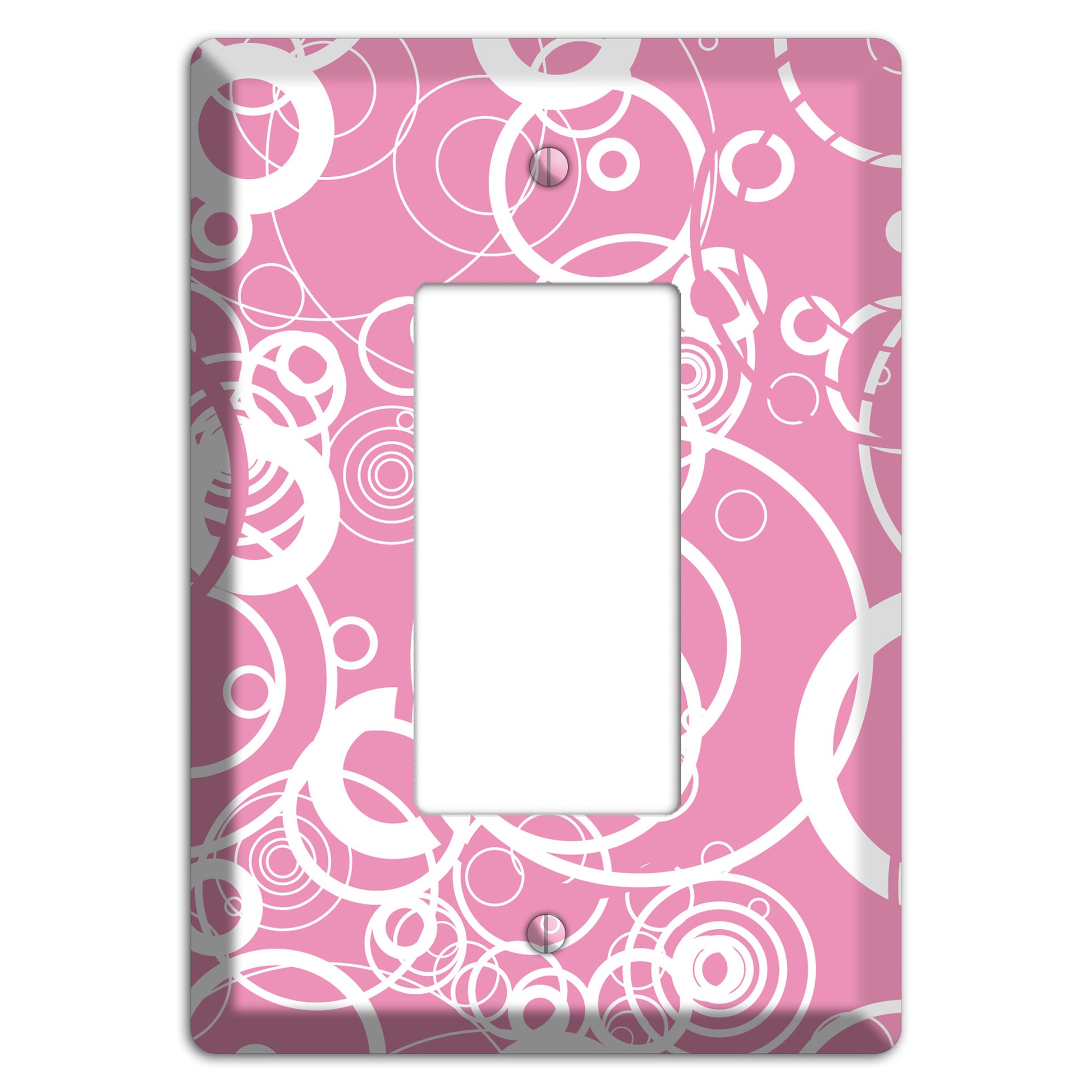 Light Pink Circles Rocker Wallplate