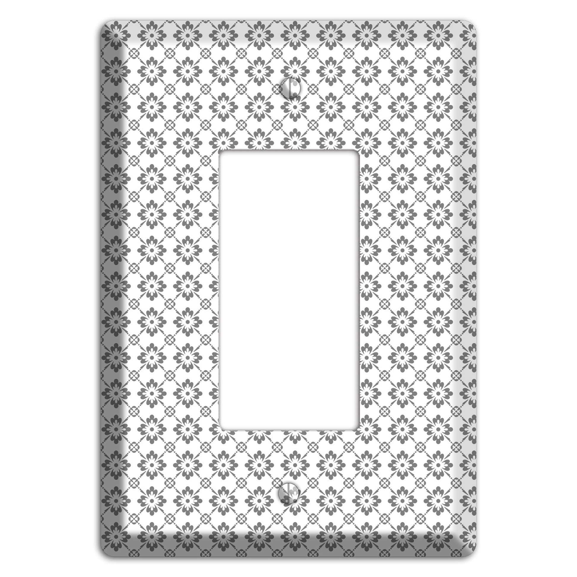 White with Grey Foulard Rocker Wallplate