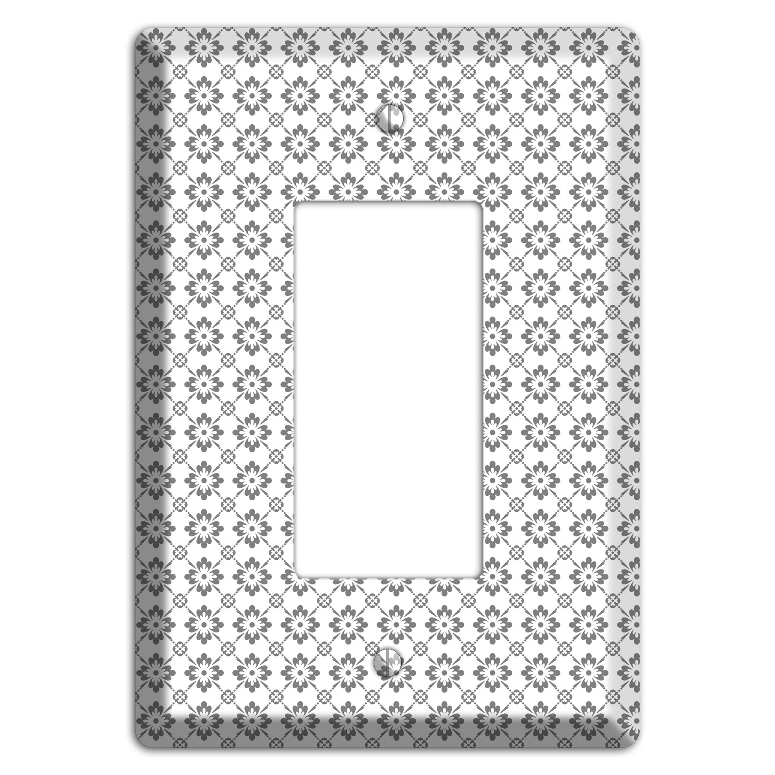 White with Grey Foulard Rocker Wallplate