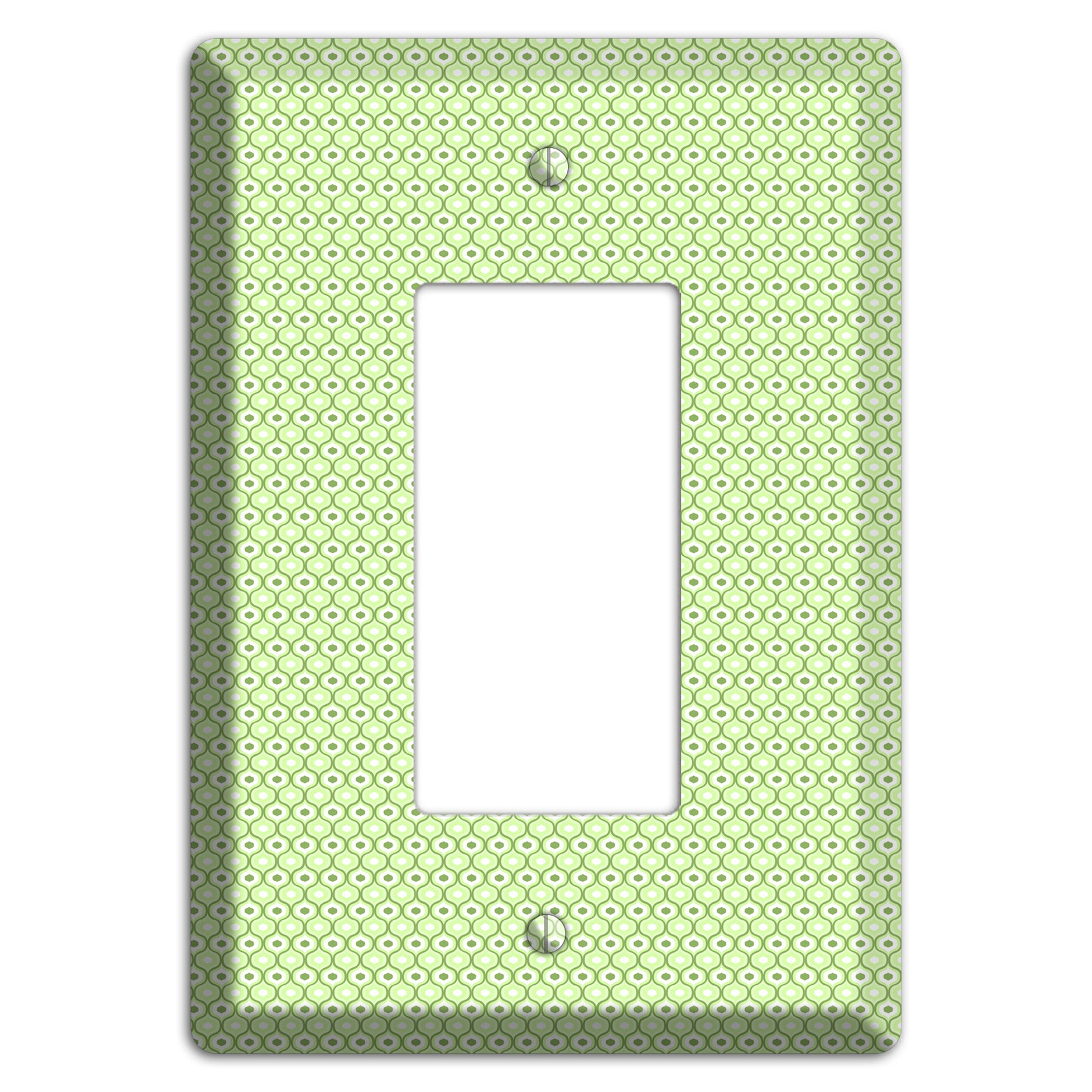 Multi Green Tiny Double Scallop Rocker Wallplate