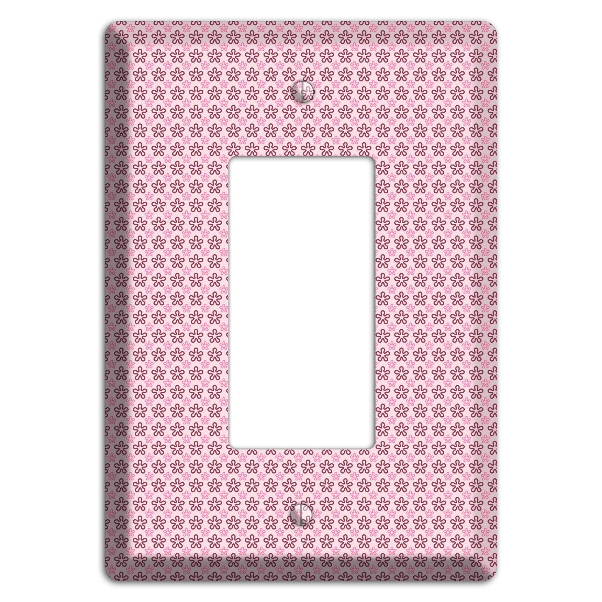 Pink Tiny Floral Rocker Wallplate