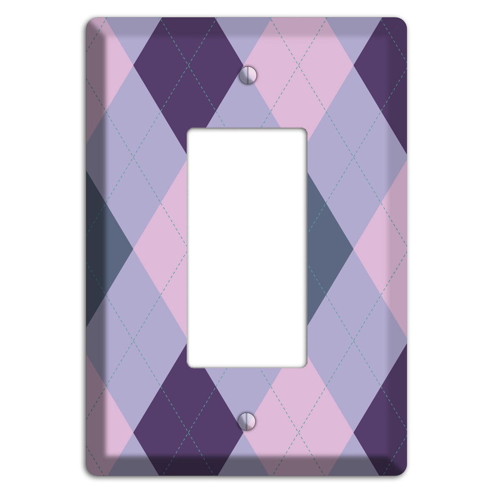 Orange and Tan Argyle Rocker Wallplate
