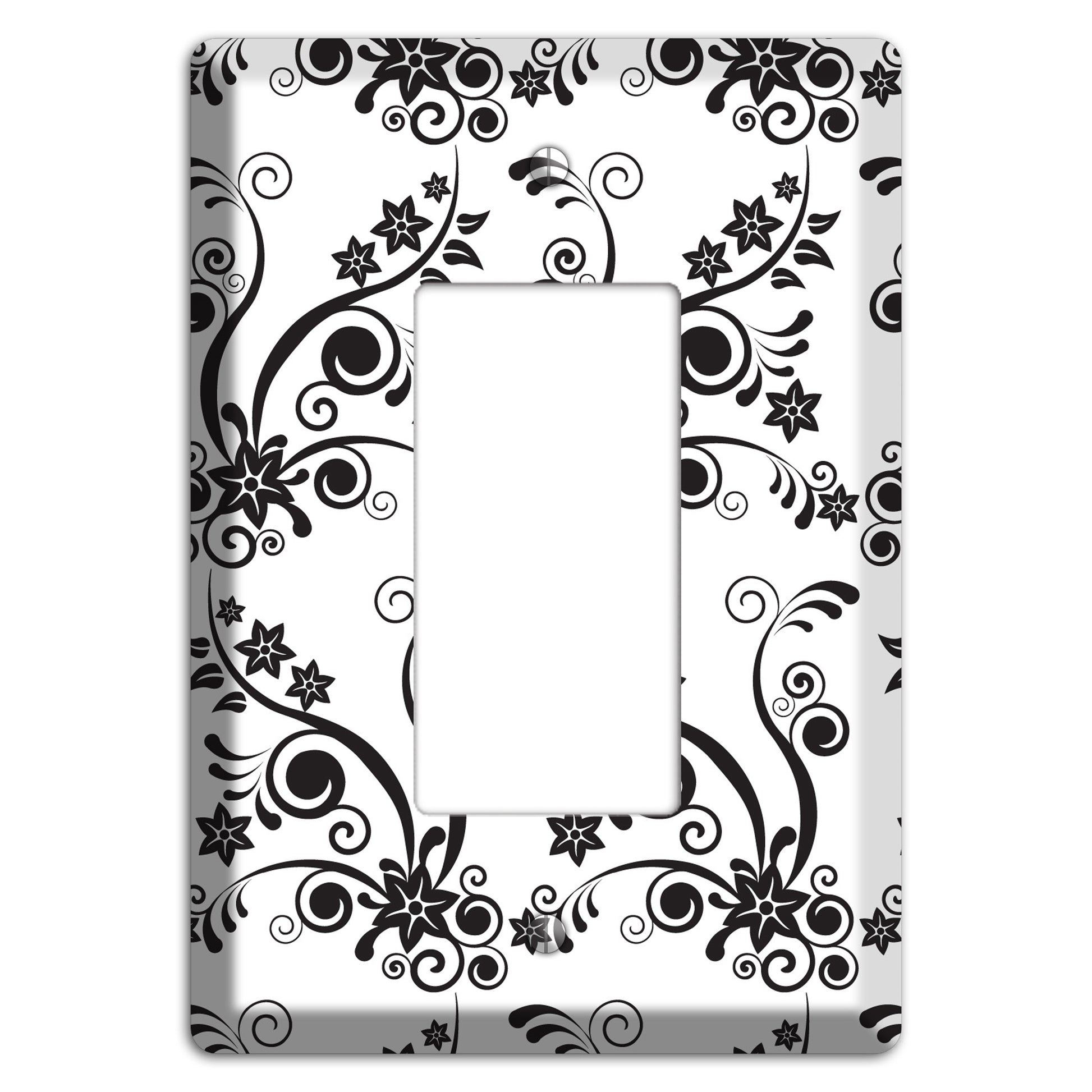 Scrolled Floral Toile Rocker Wallplate
