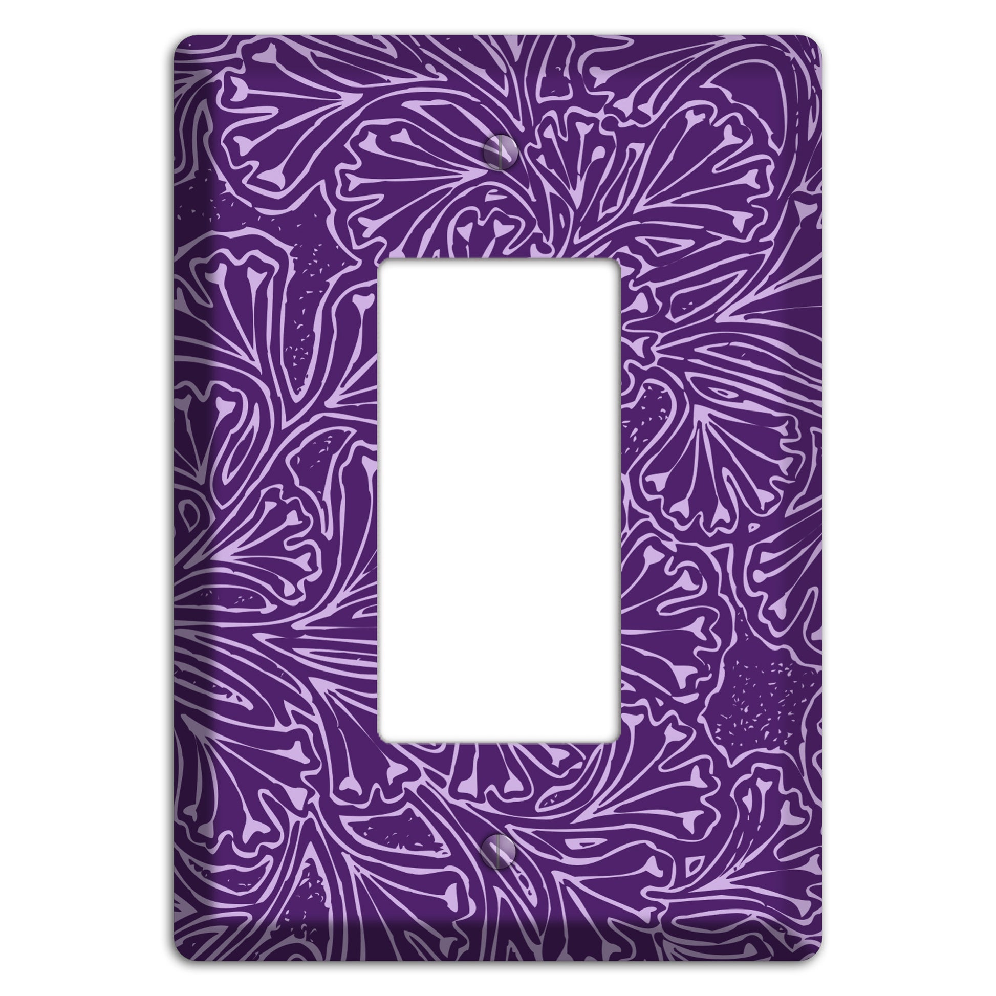 Deco Purple Interlocking Floral Rocker Wallplate