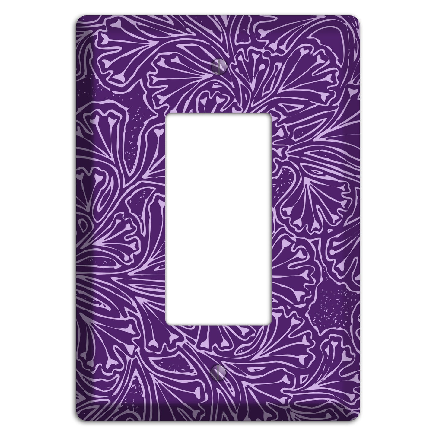 Deco Purple Interlocking Floral Rocker Wallplate