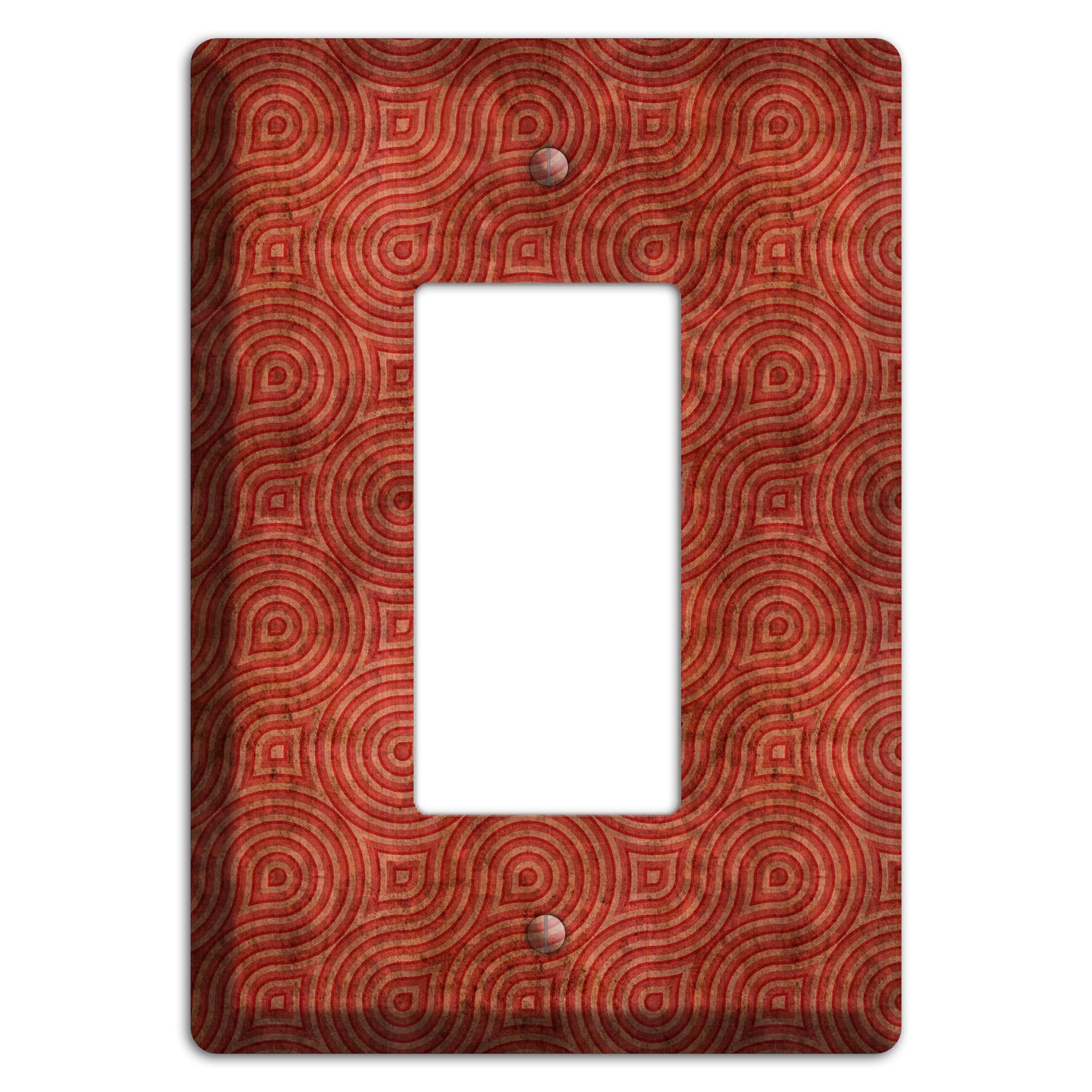 Red Swirl Rocker Wallplate