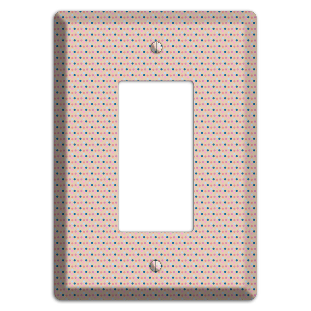 Multi Dusty Pink Tiny Dots Rocker Wallplate