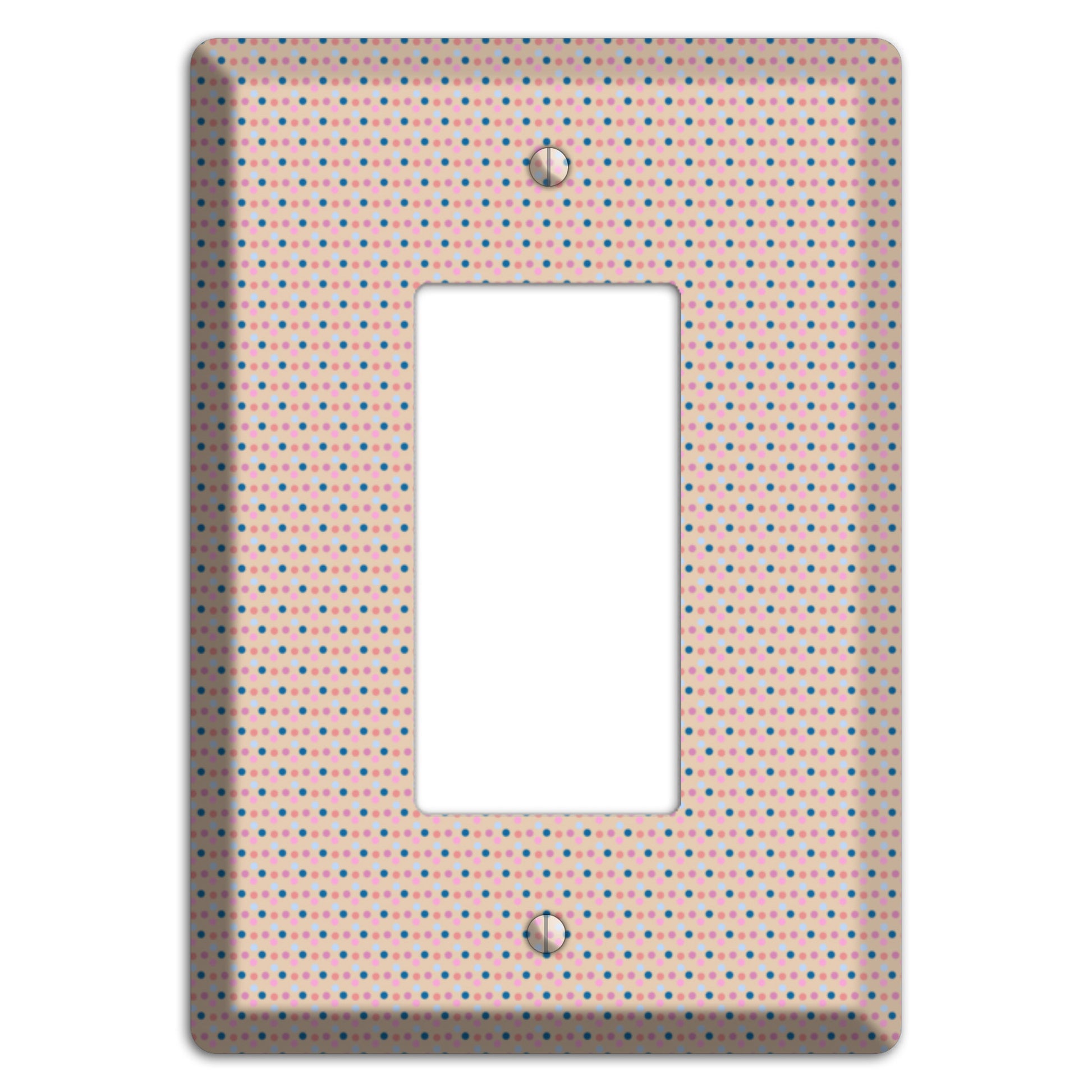 Multi Dusty Pink Tiny Dots Rocker Wallplate