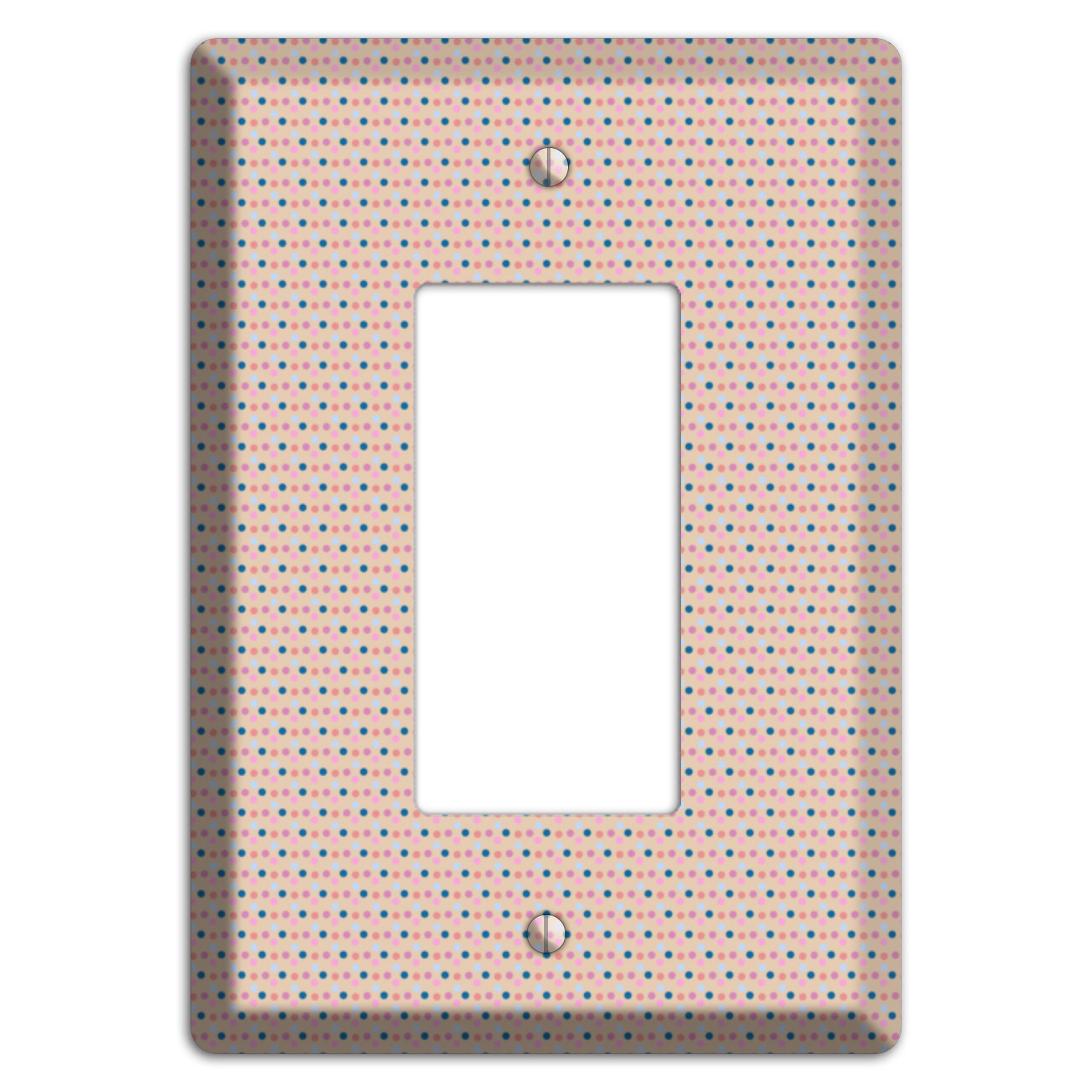 Multi Dusty Pink Tiny Dots Rocker Wallplate