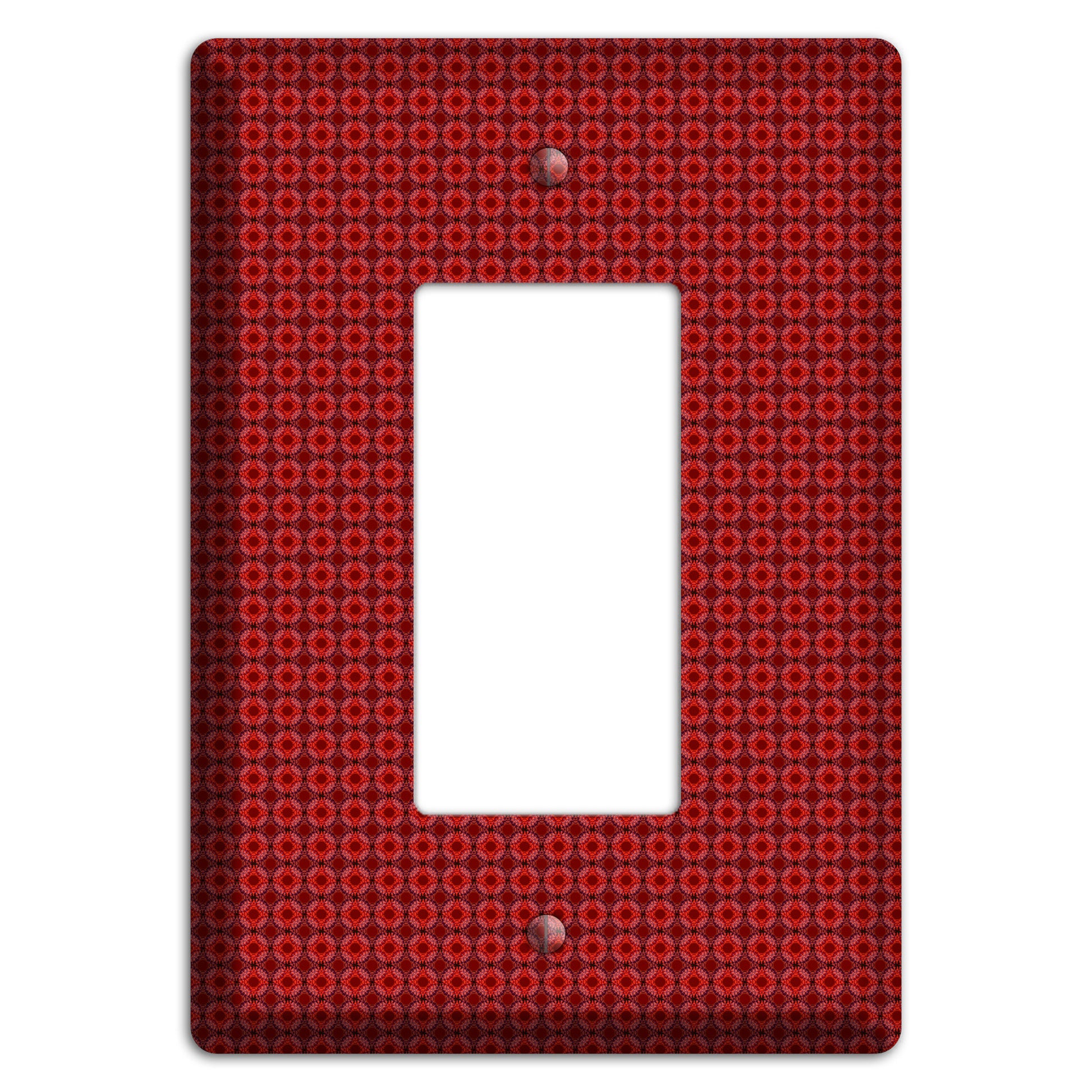 Multi Red Tiled Foulard Rocker Wallplate