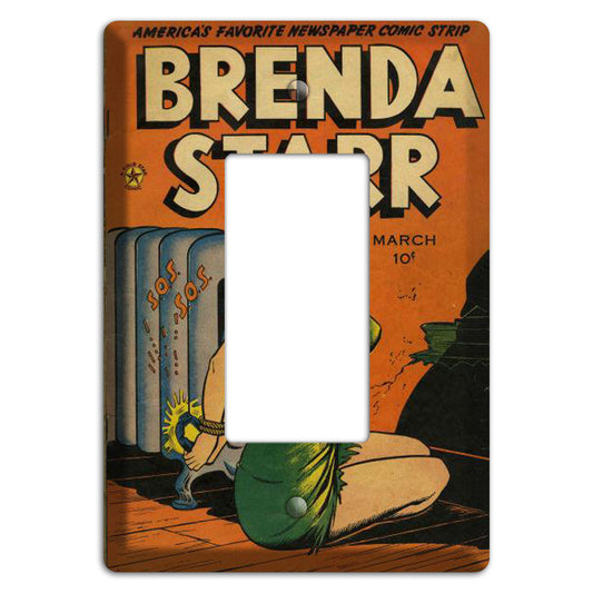 Branda Starr Vintage Comics Rocker Wallplate