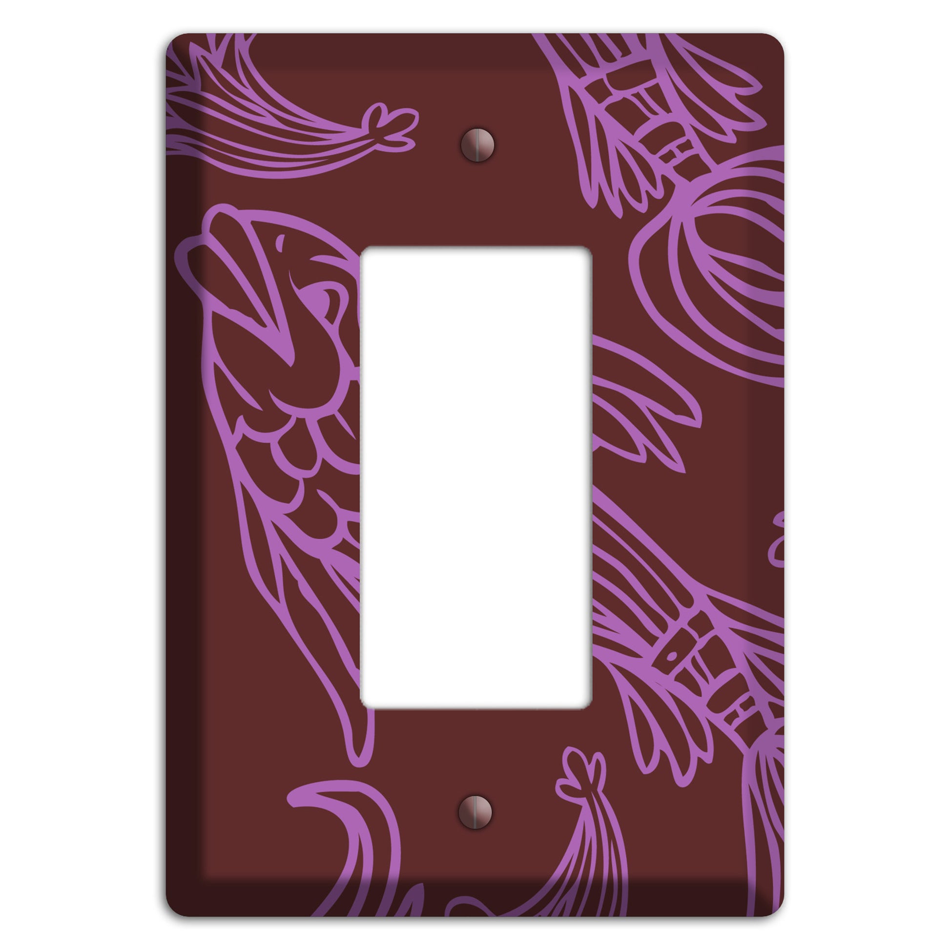 Purple and Pink Koi Rocker Wallplate