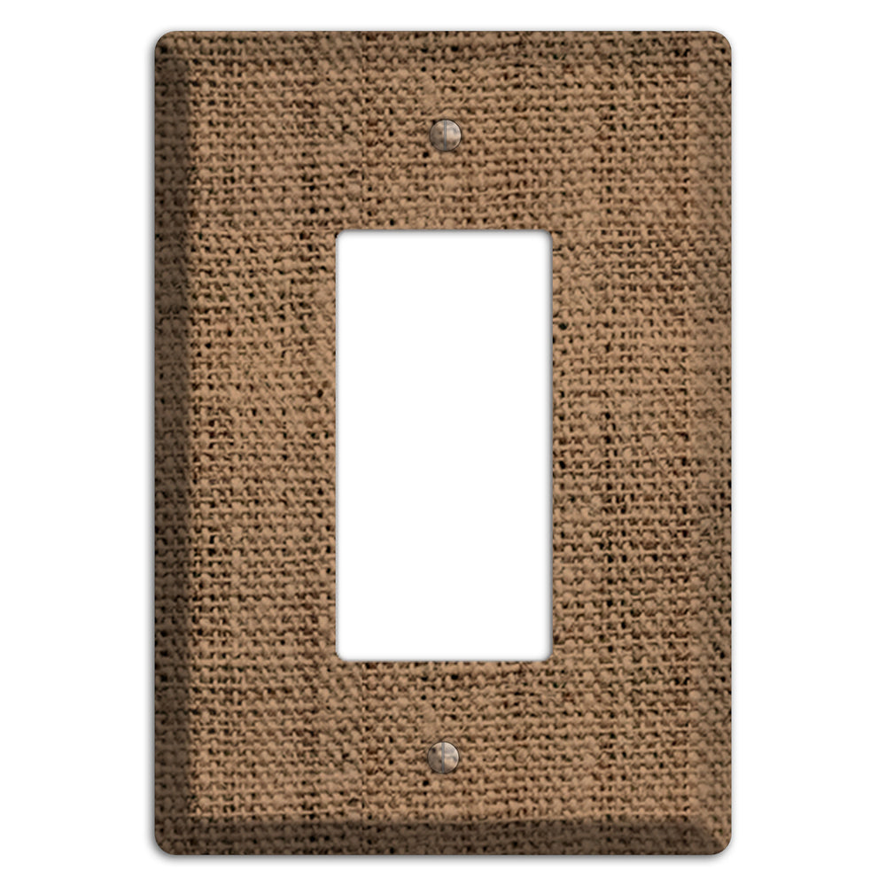 Beaver Burlap Rocker Wallplate