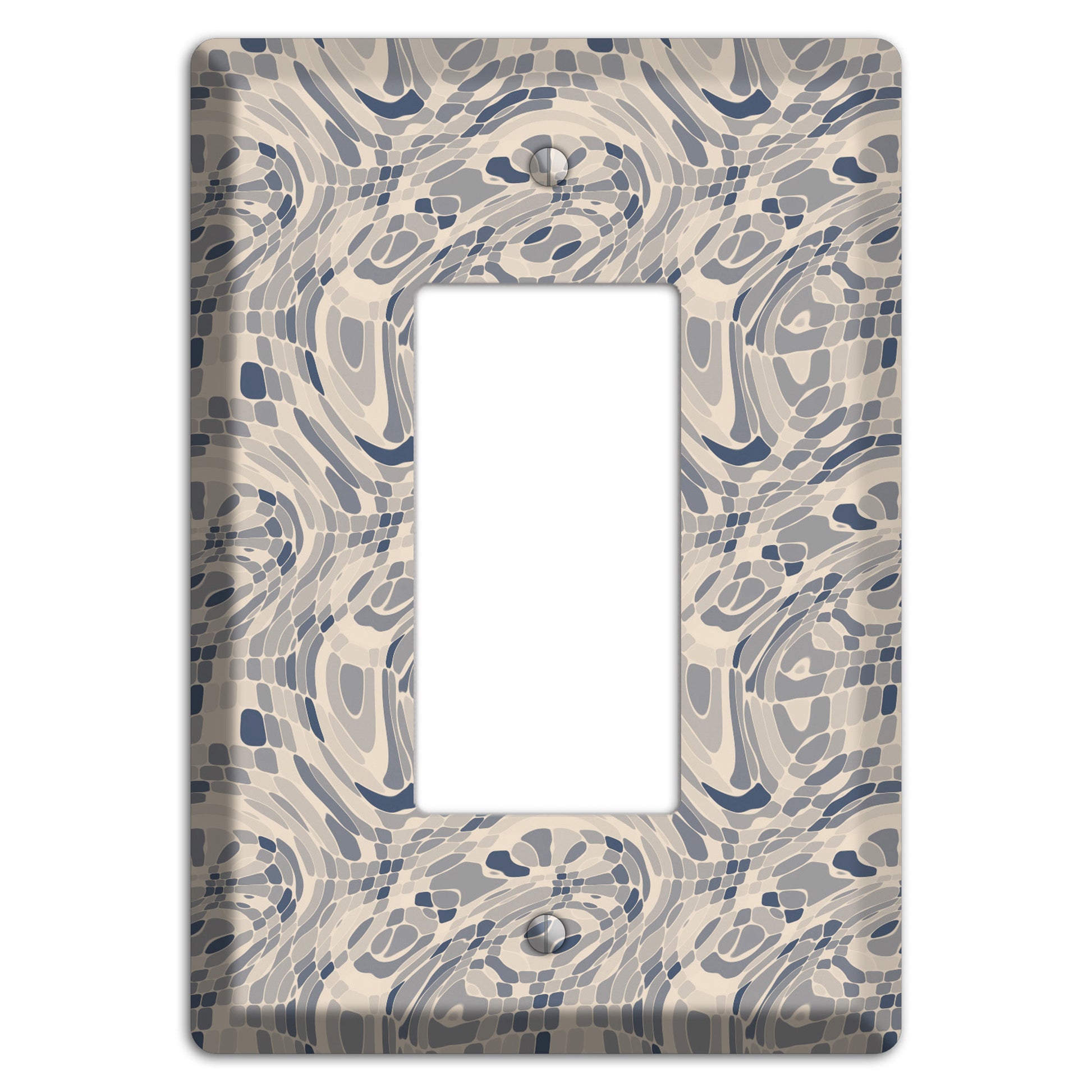 Blue and Beige Abstract 2 Rocker Wallplate