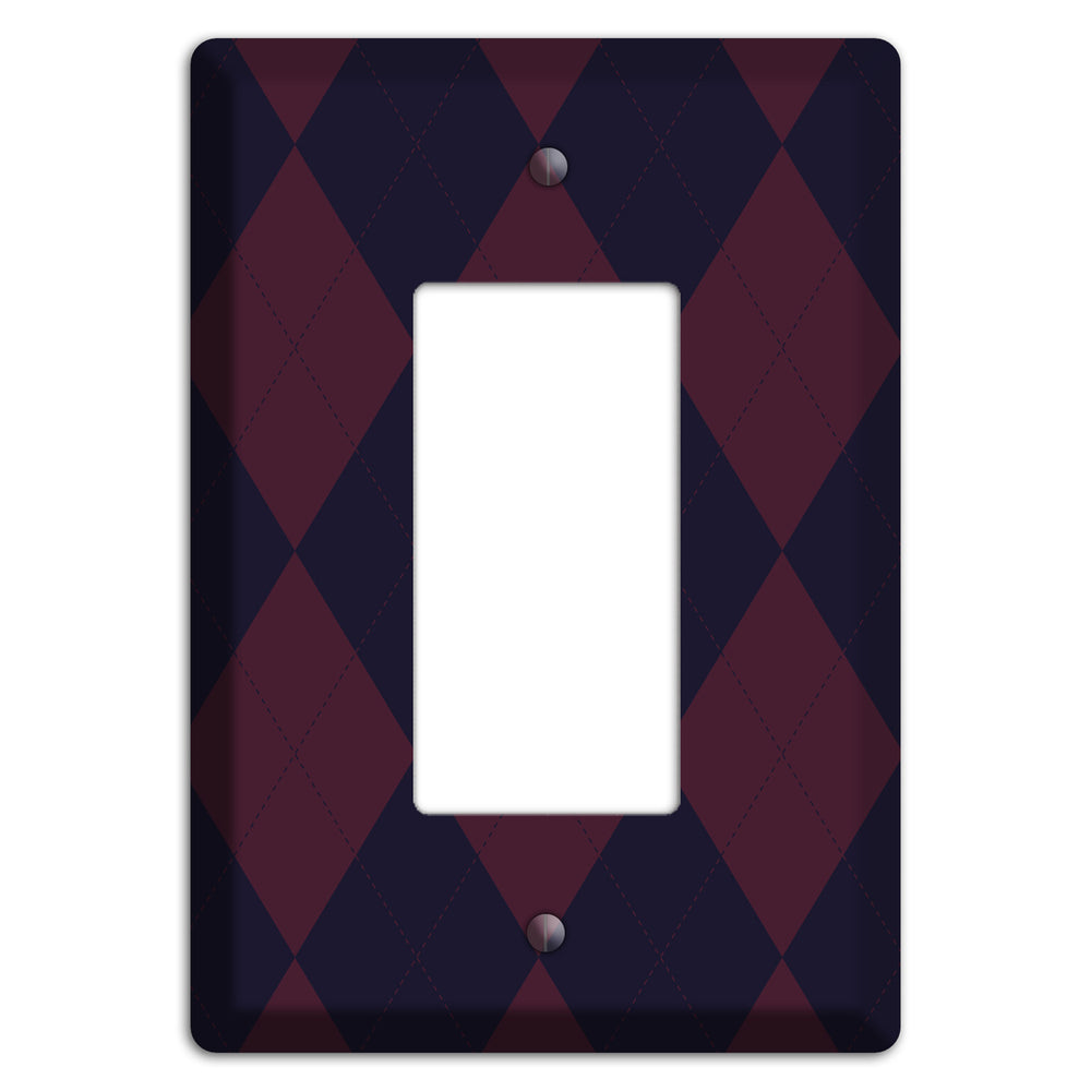 Dark Purple Argyle Rocker Wallplate