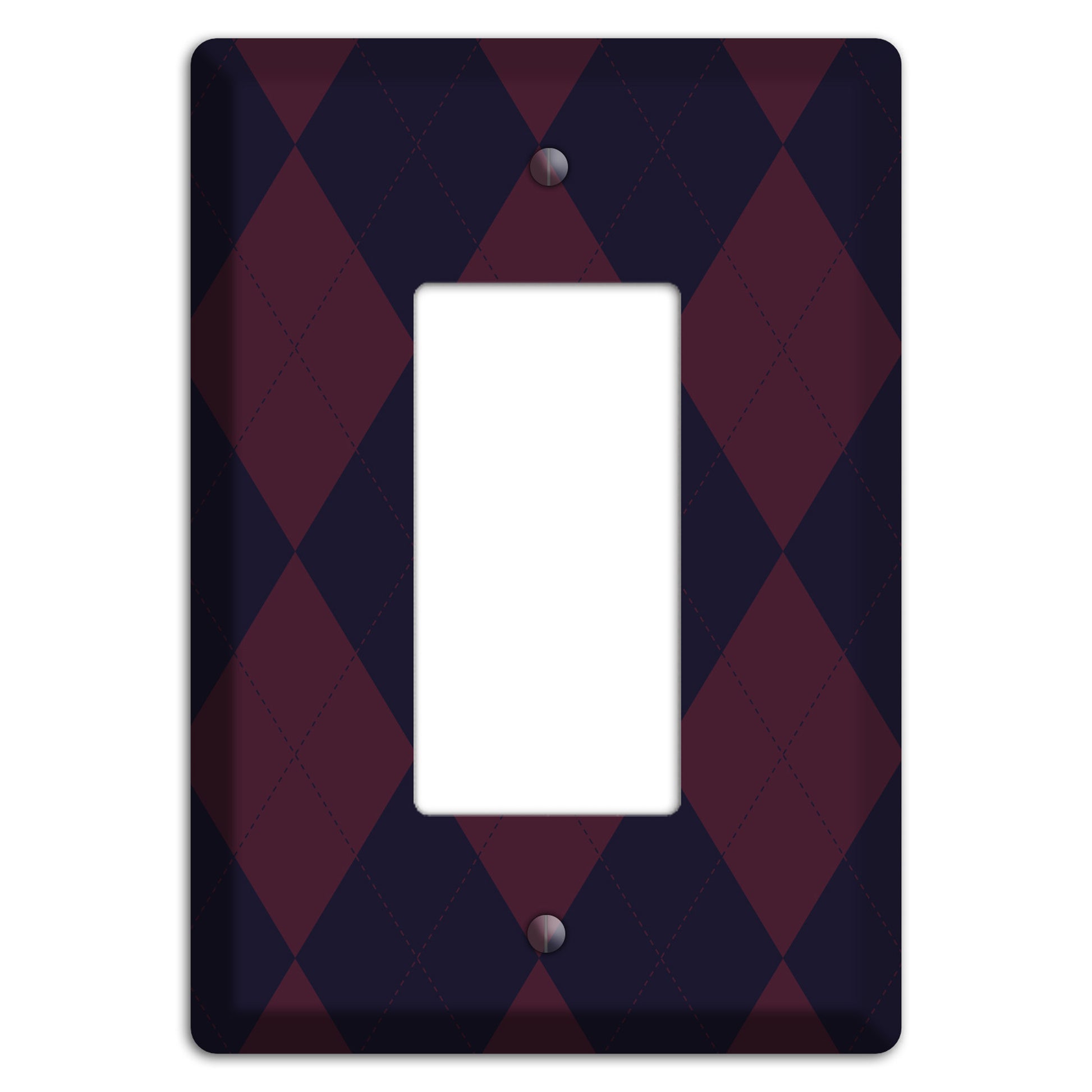 Dark Purple Argyle Rocker Wallplate