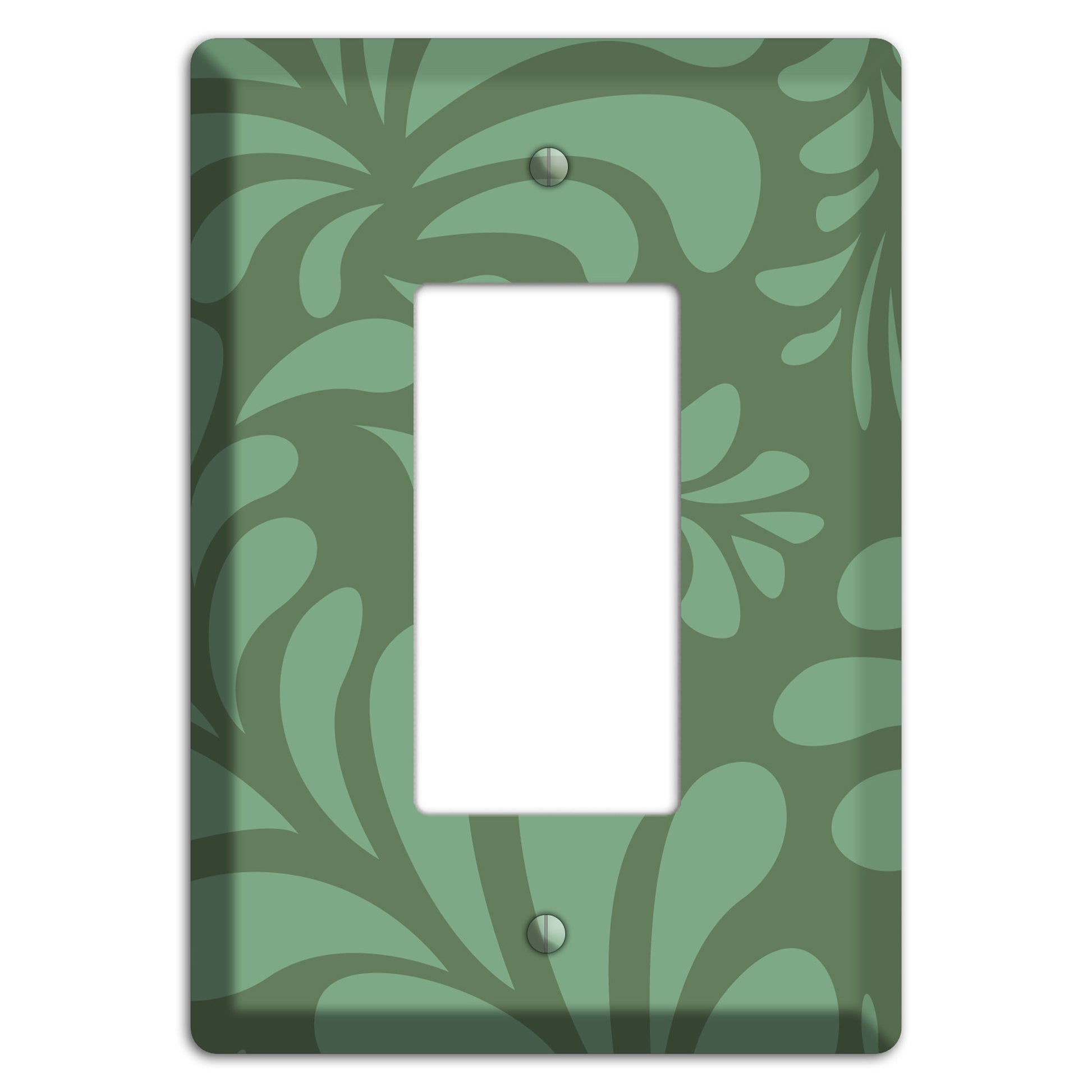 Green Herati Rocker Wallplate