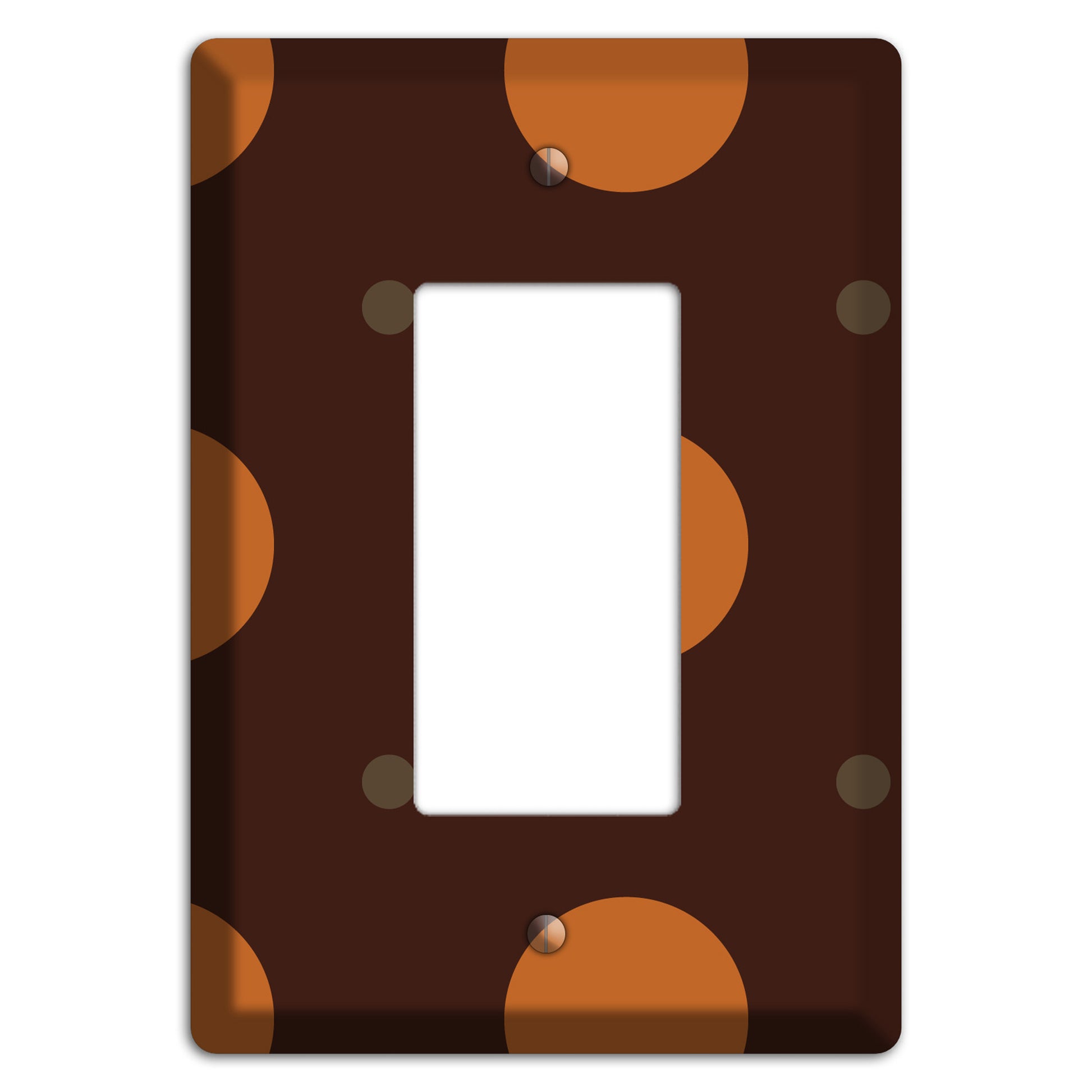 Brown with Umber and Brown Multi Tiled Medium Dots Rocker Wallplate