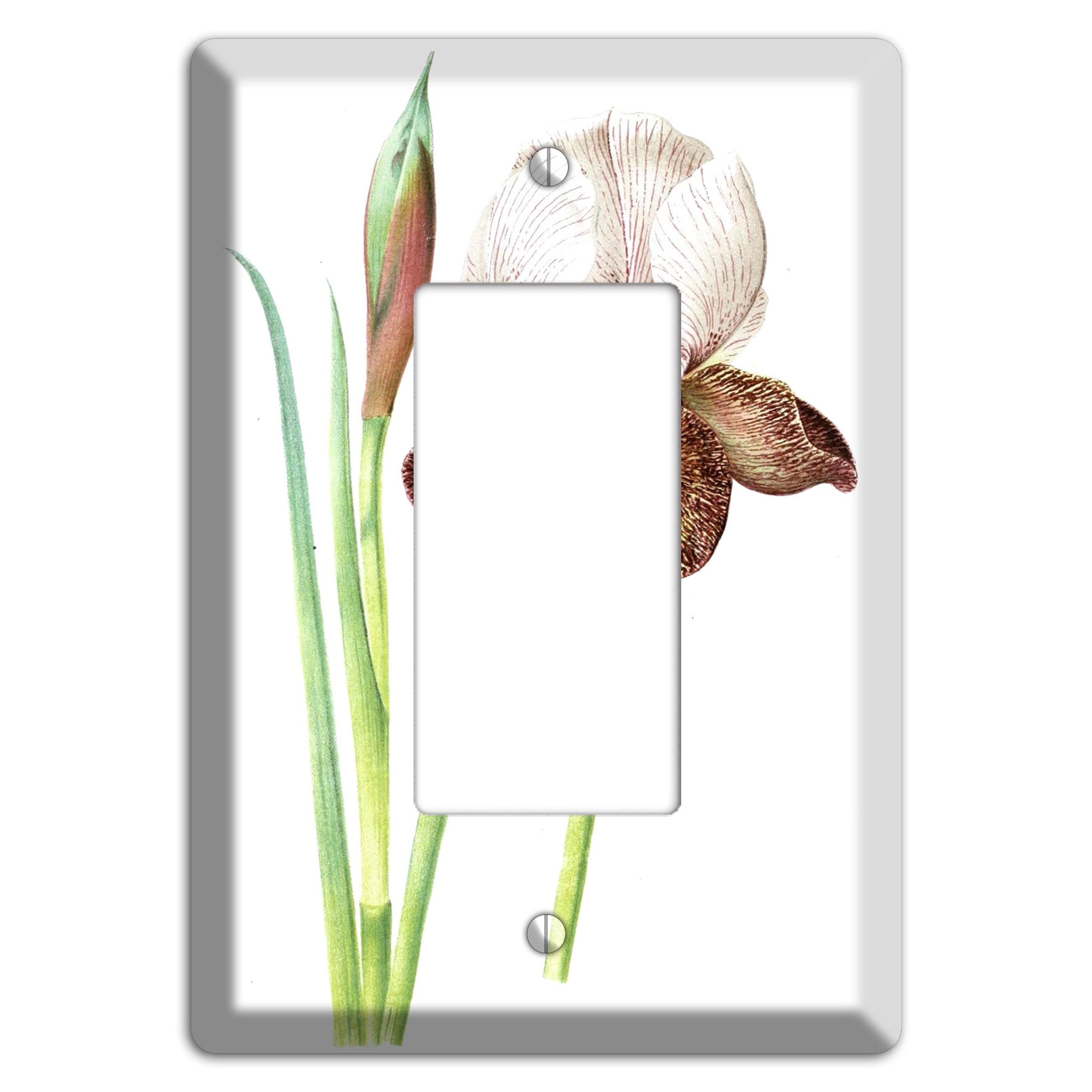 White iris Rocker Wallplate