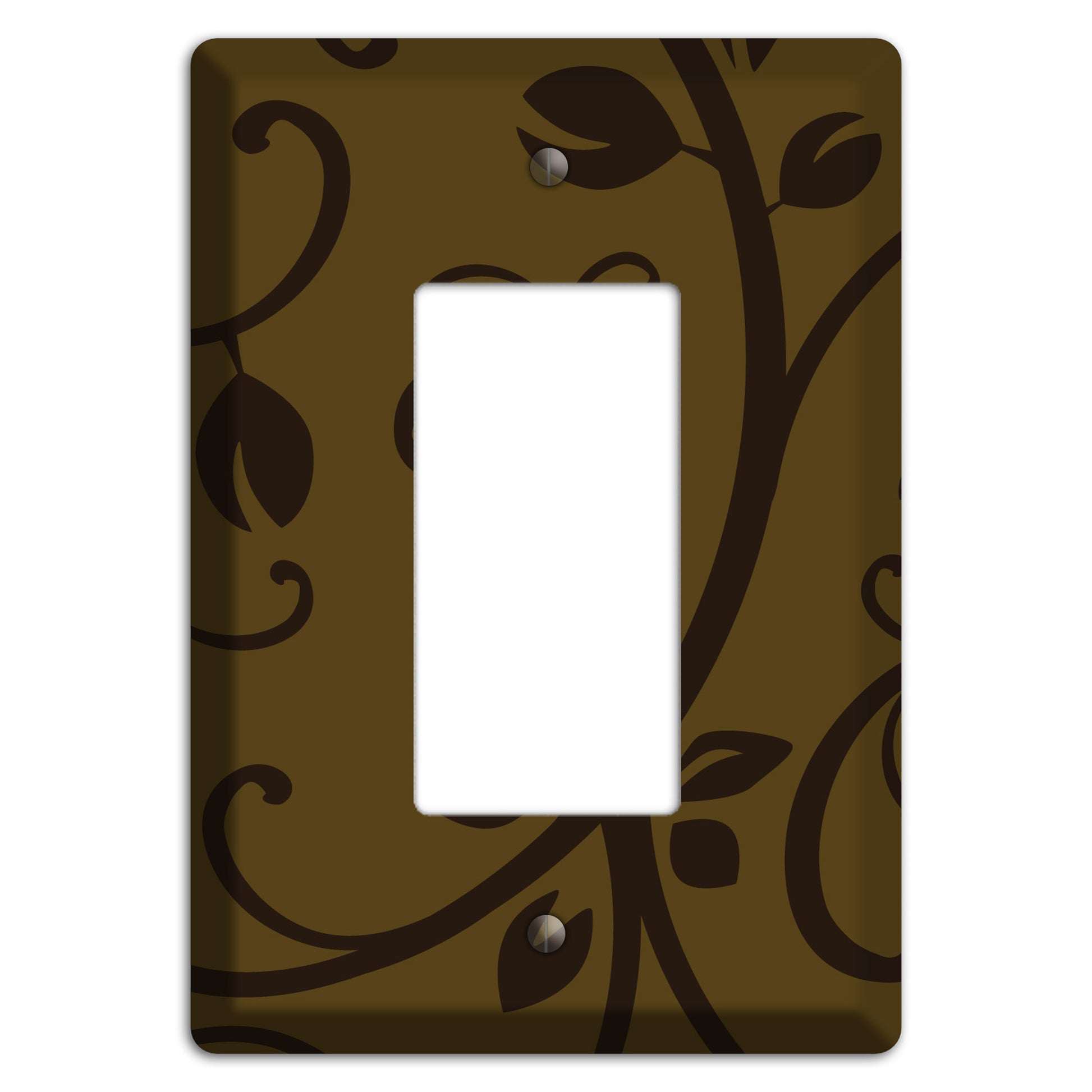 Brown Bud Sprig Rocker Wallplate