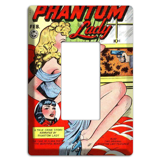 Phantom Lady Vintage Comics Rocker Wallplate