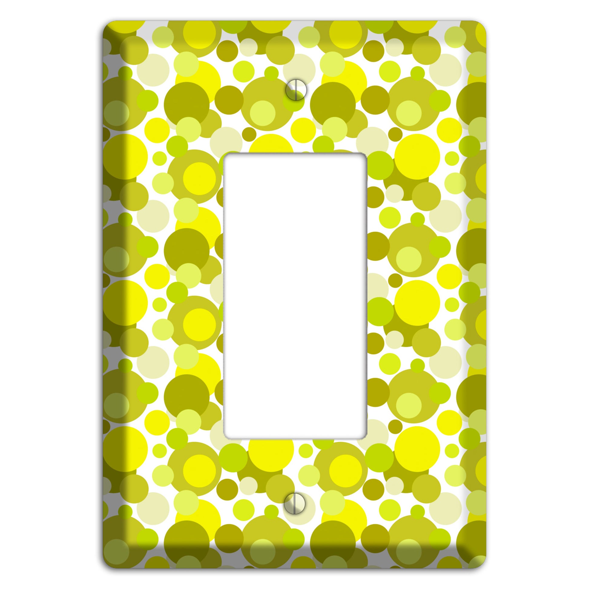 Multi Olive Bubble Dots Rocker Wallplate