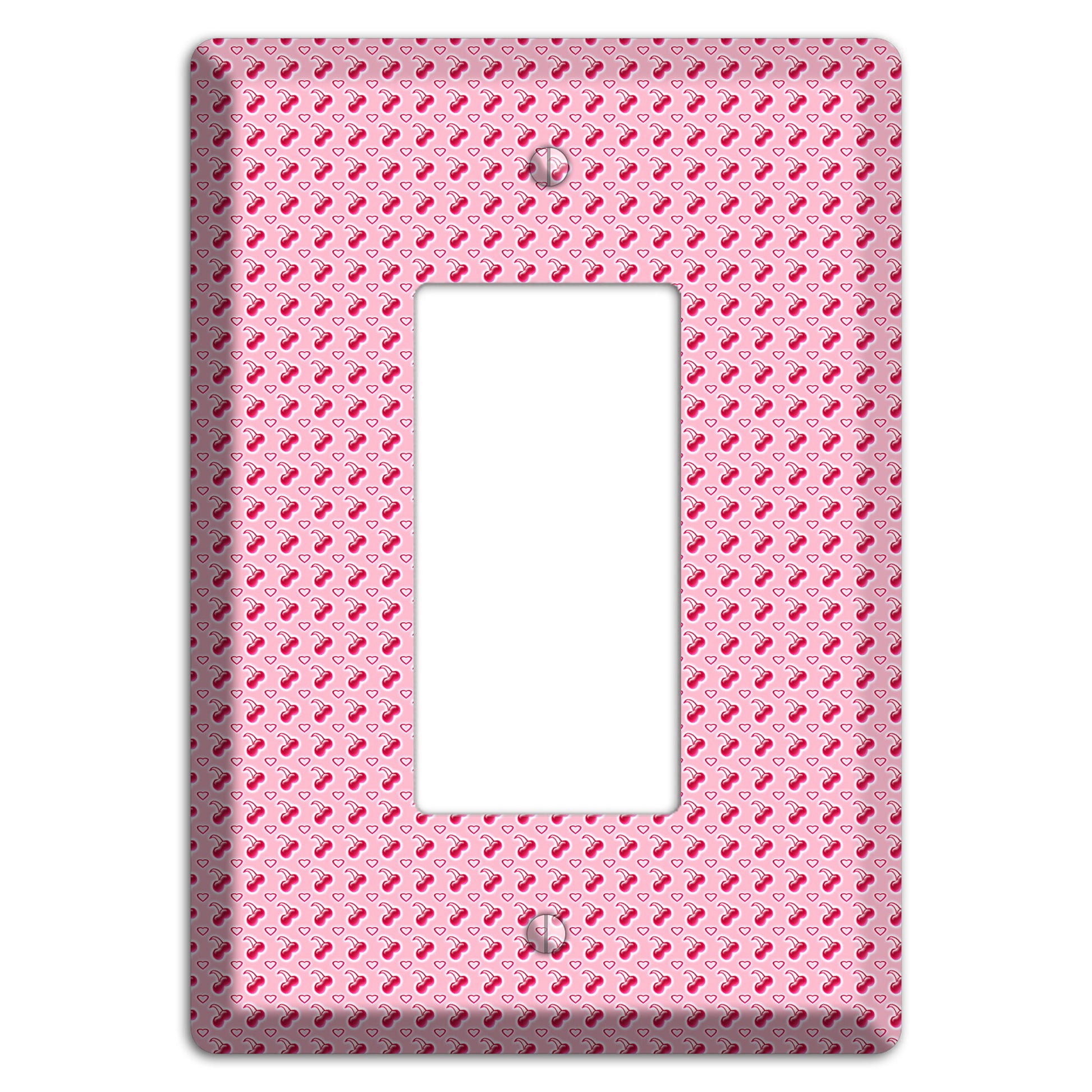 Pink with Cherries Rocker Wallplate