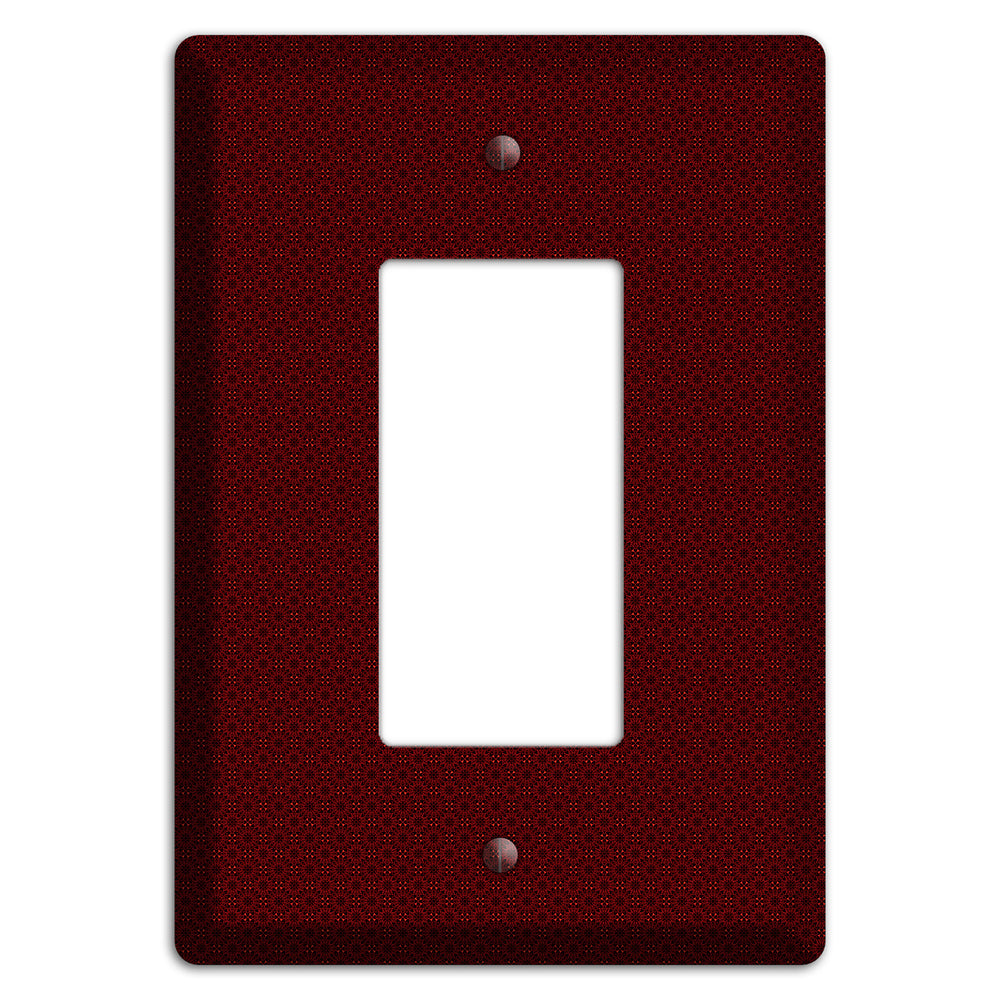 Maroon Tiny Checkered Foulard Rocker Wallplate