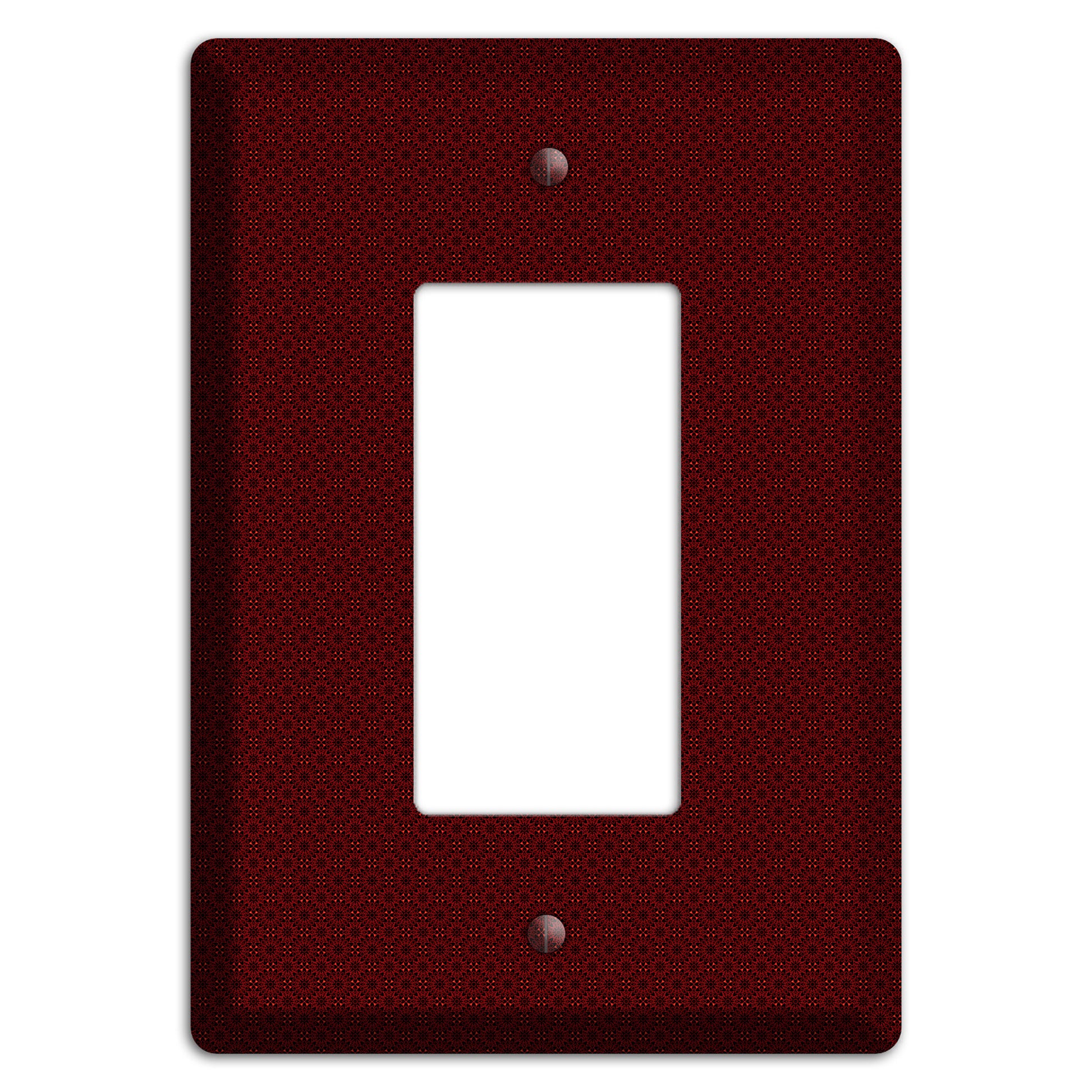 Maroon Tiny Checkered Foulard Rocker Wallplate