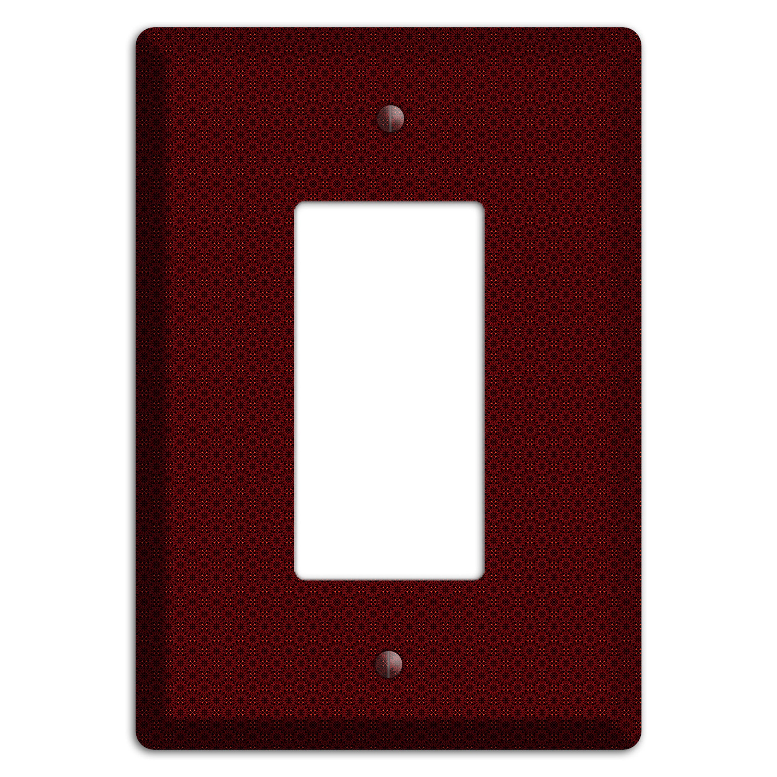 Maroon Tiny Checkered Foulard Rocker Wallplate