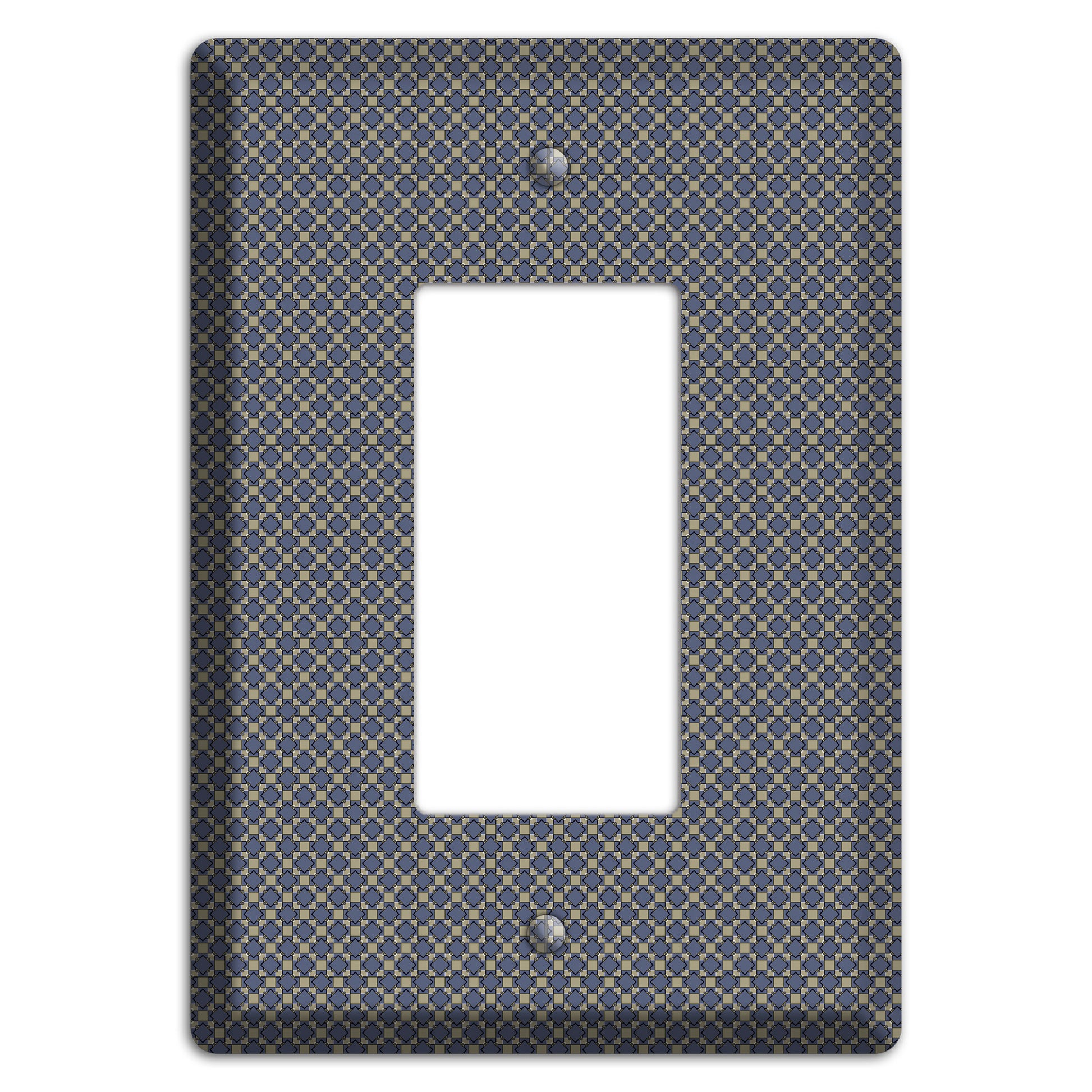 Blue-grey Arabesque Rocker Wallplate