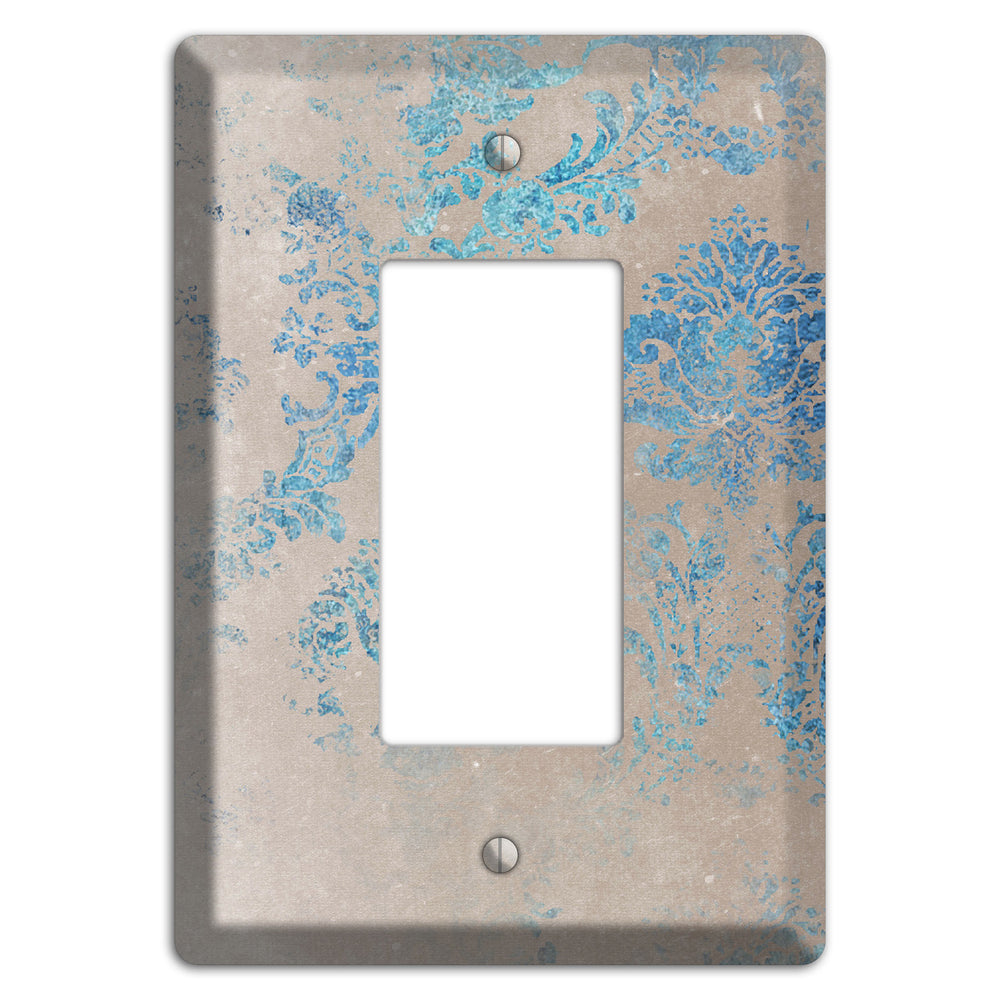 Pewter Whimsical Damask Rocker Wallplate