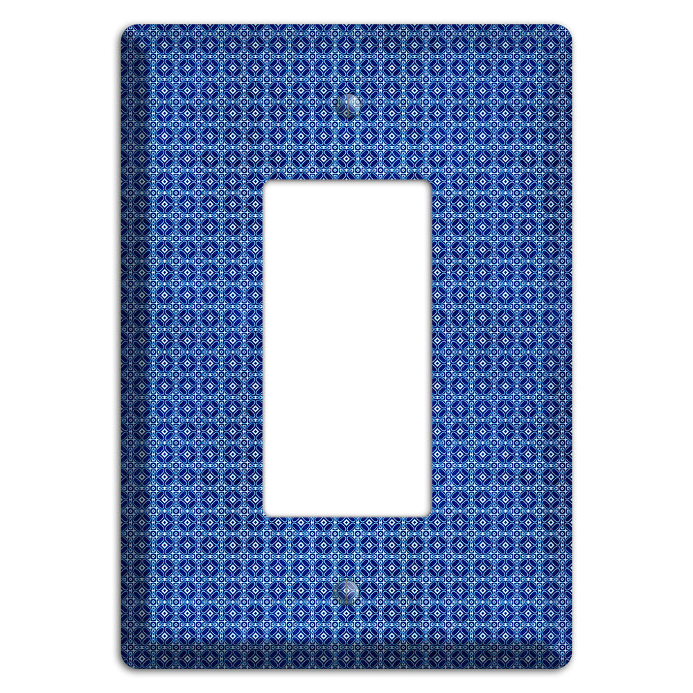 Multi Blue Arabesque Rocker Wallplate
