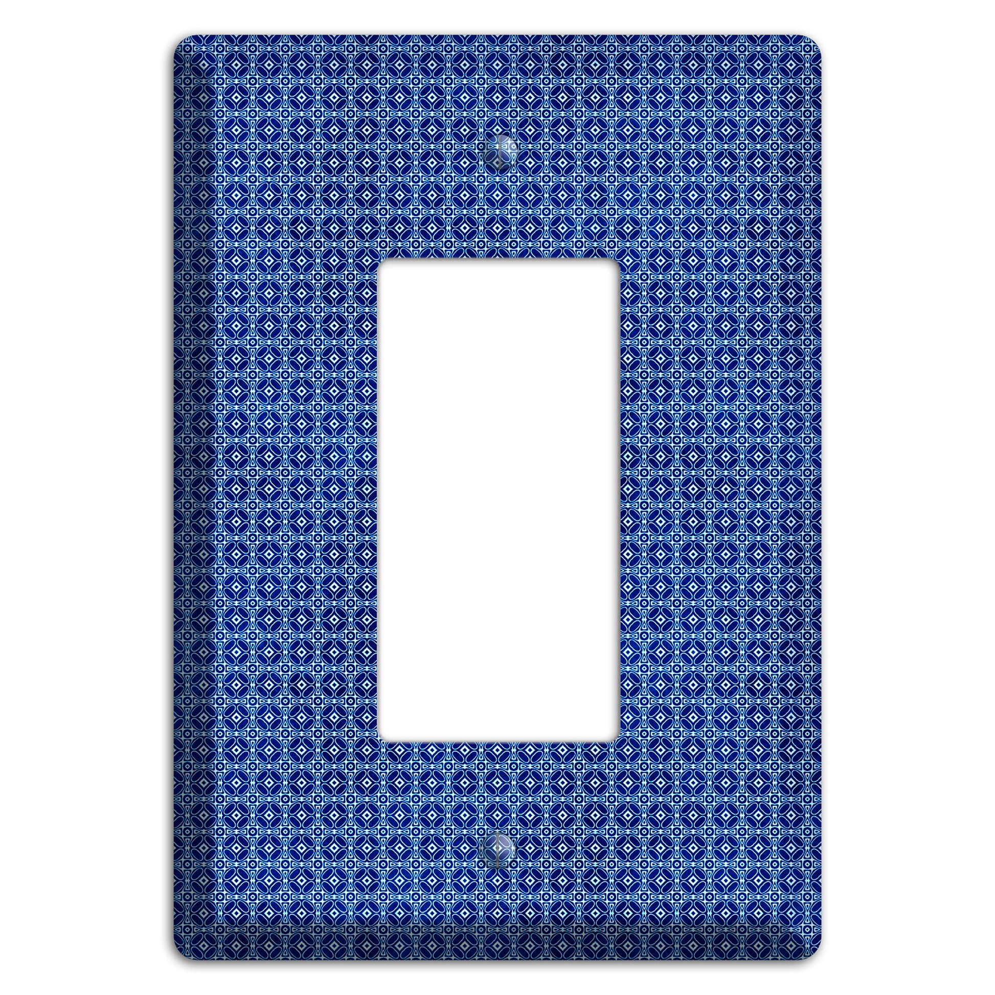 Multi Blue Arabesque Rocker Wallplate
