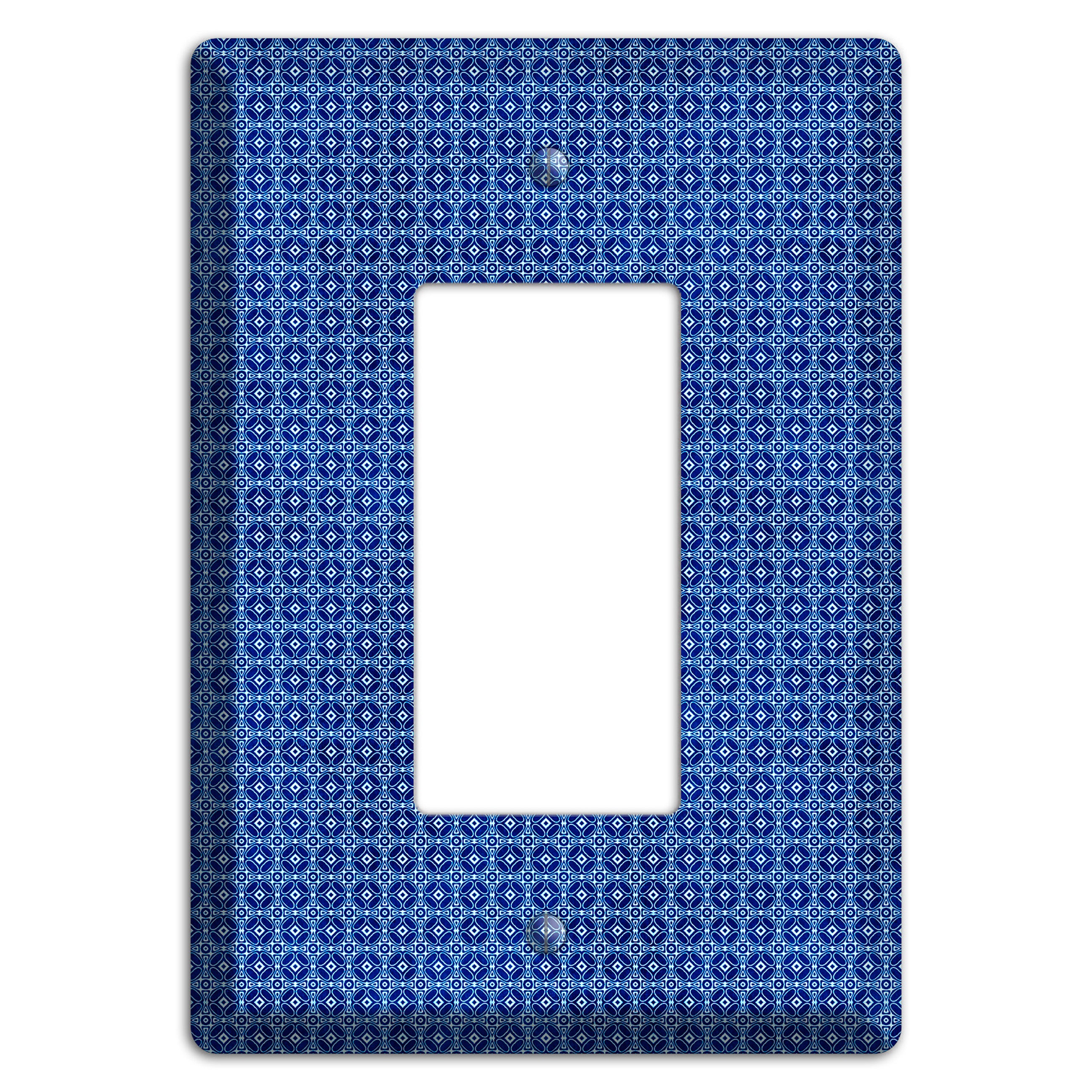 Multi Blue Arabesque Rocker Wallplate