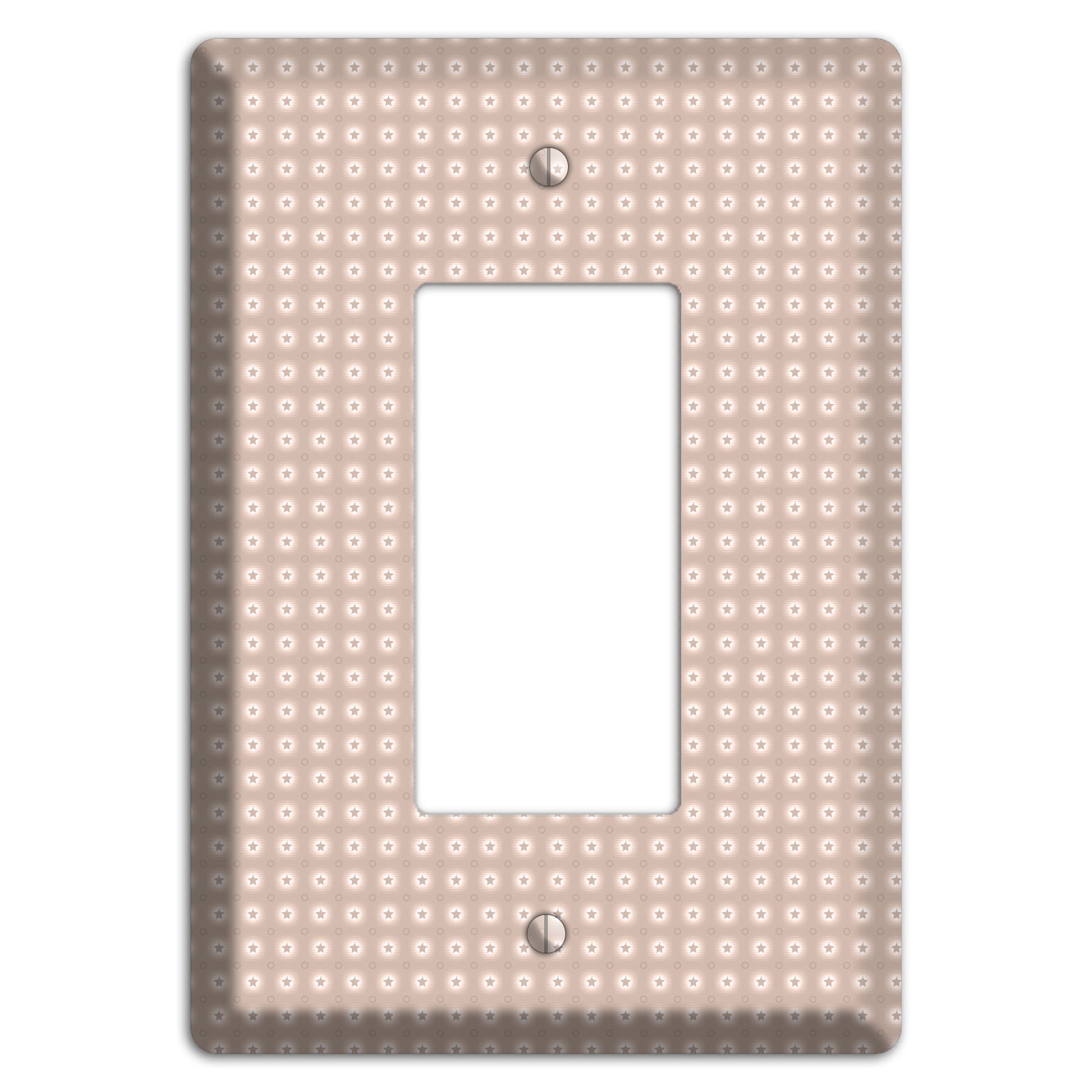 Beige with Circled Stars Rocker Wallplate