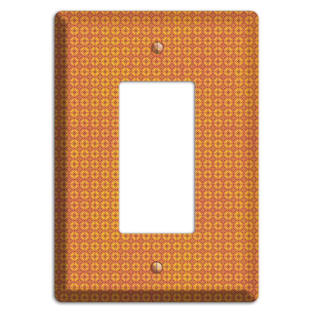 Multi Orange Arabesque Rocker Wallplate