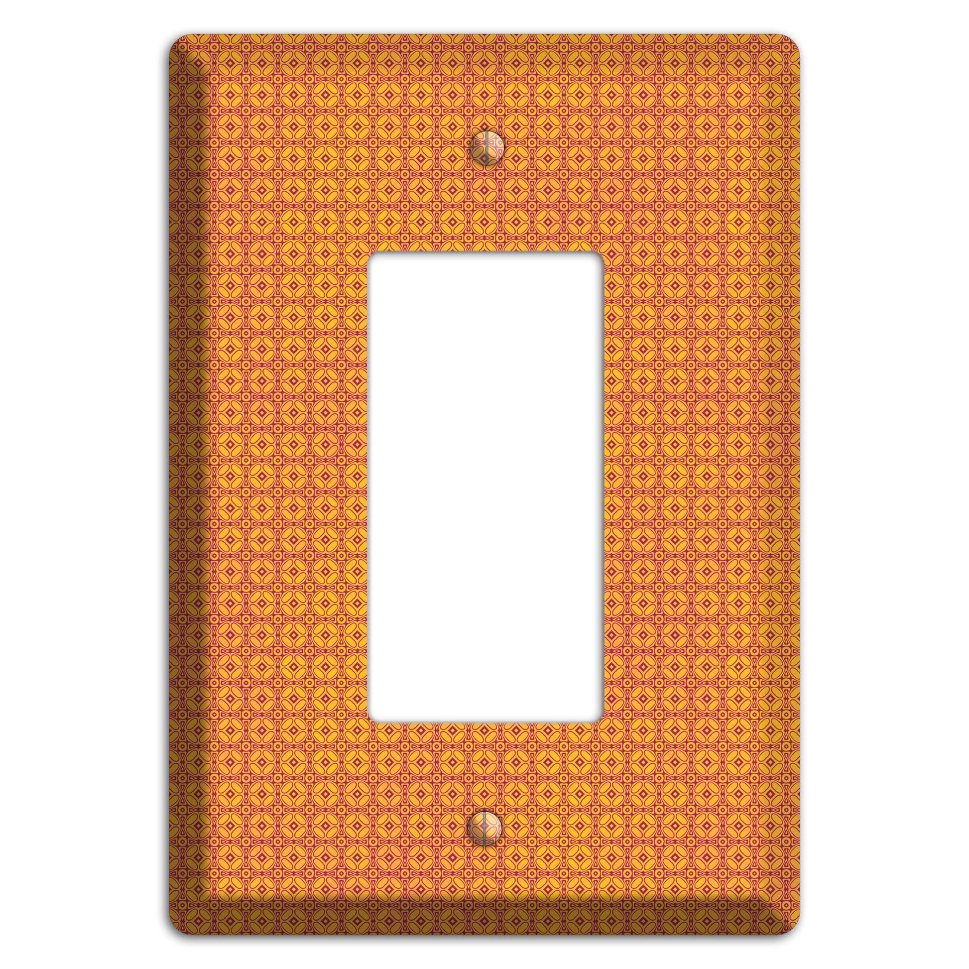 Multi Orange Arabesque Rocker Wallplate
