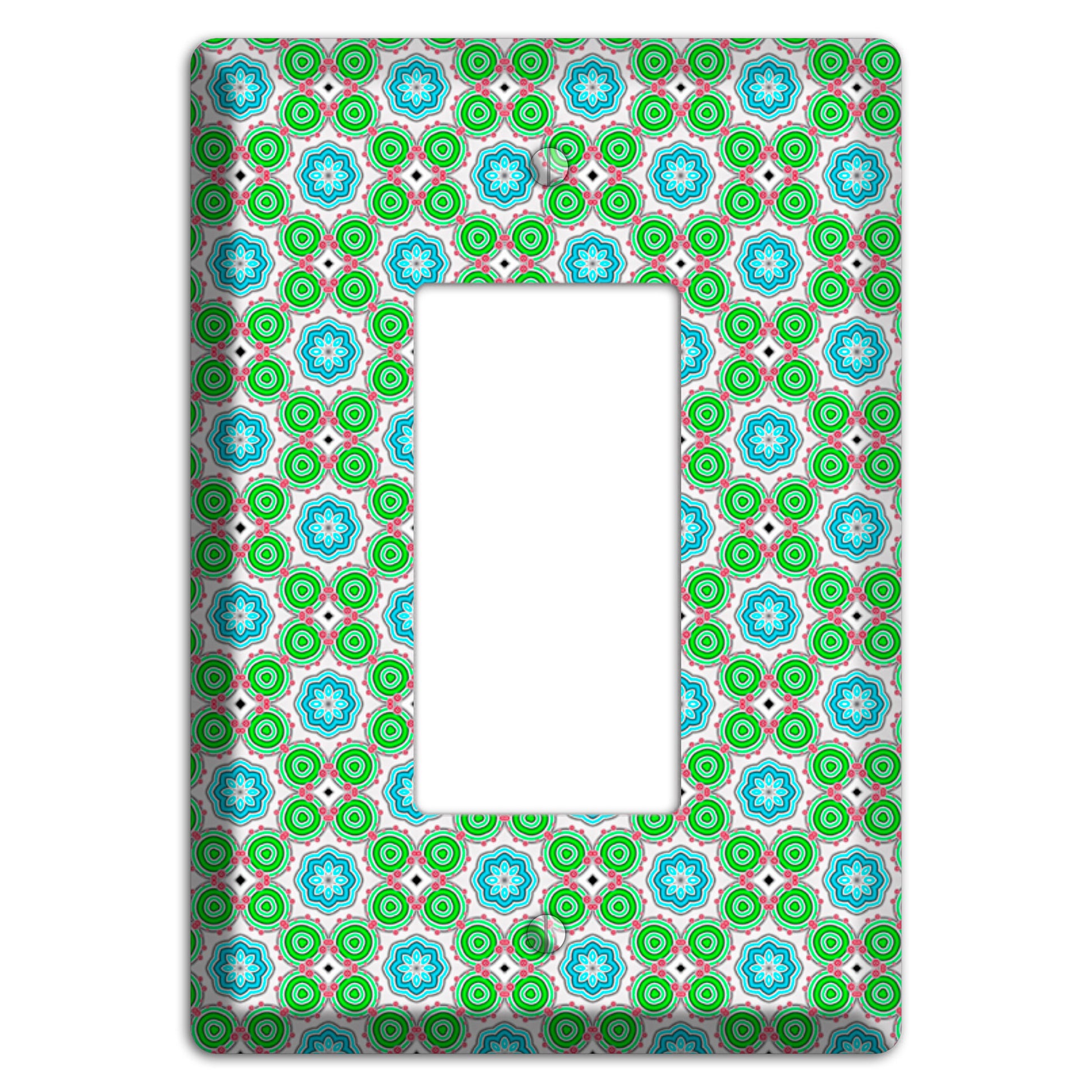 Green and Blue Foulard Rocker Wallplate