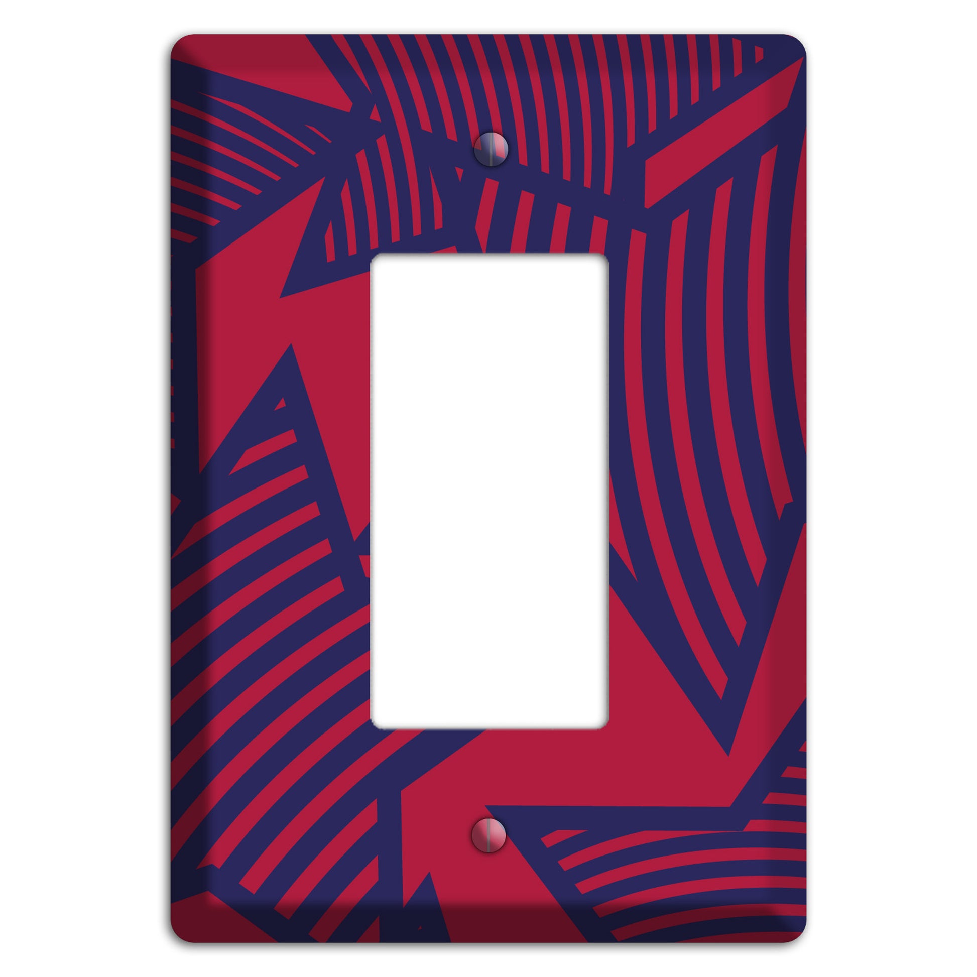 Red with Large Blue Stars Rocker Wallplate